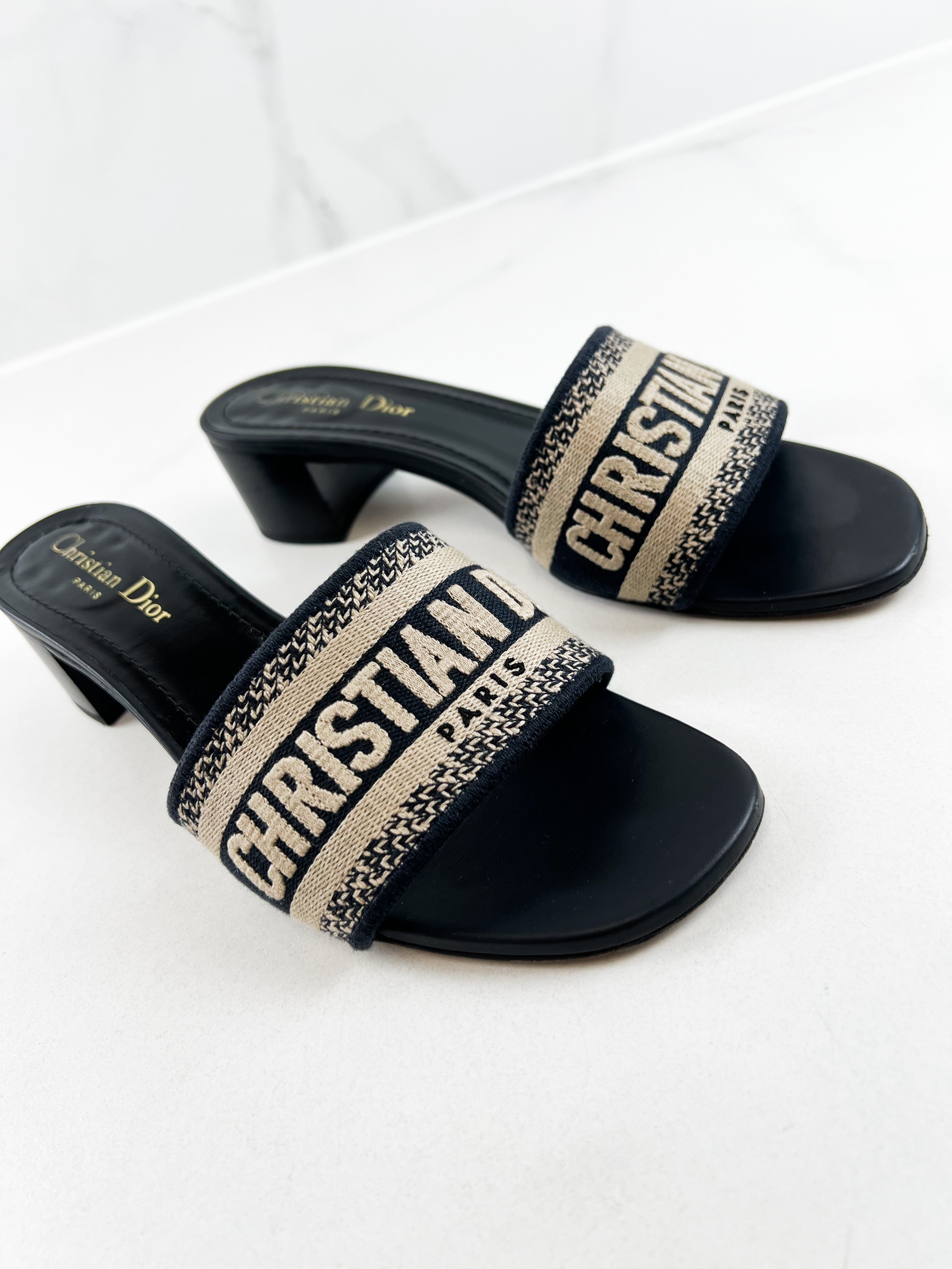 Christian Dior Dway Mule Slides Size 38