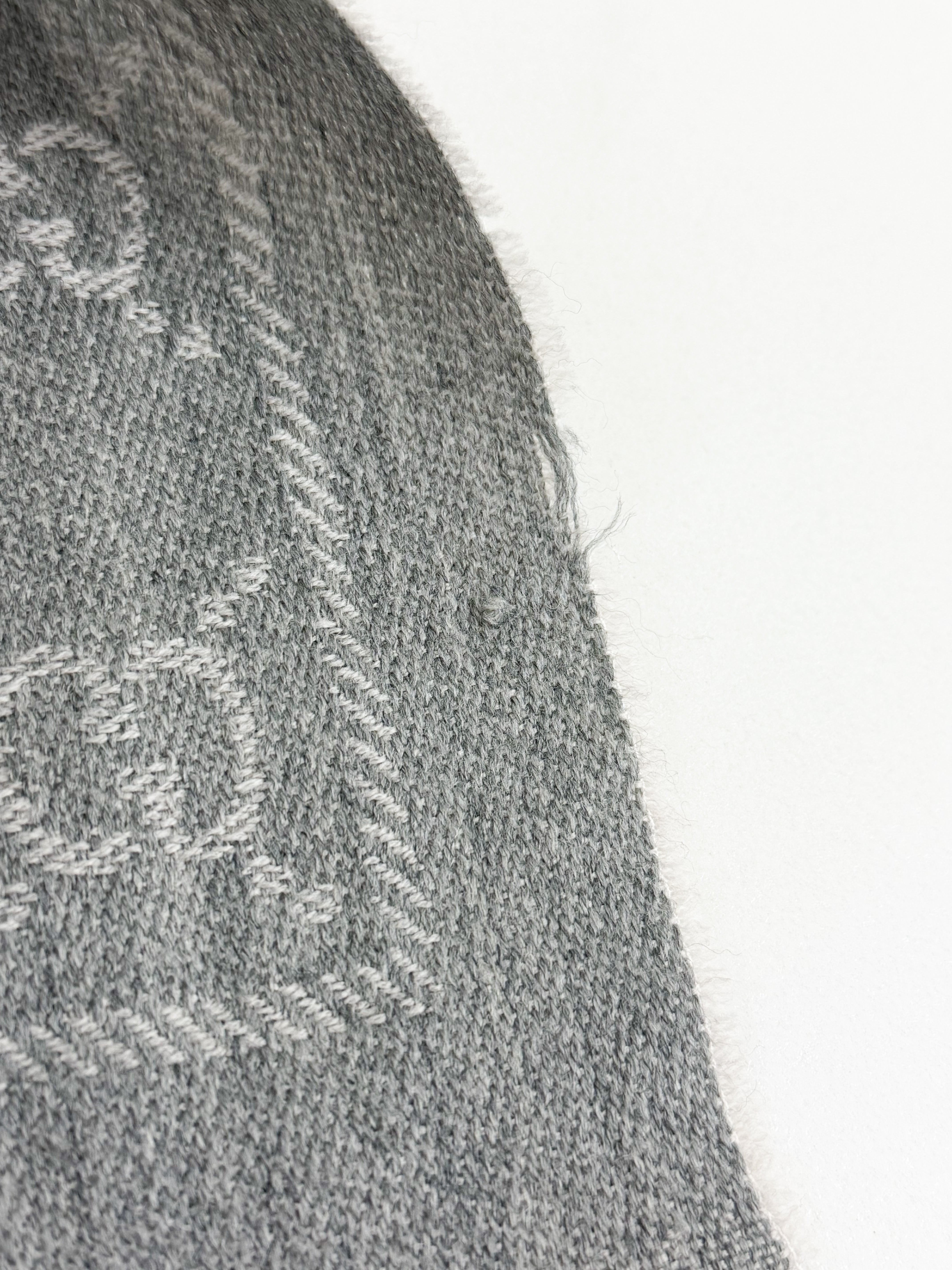 Gucci Jacquard Pattern Wool Scarf