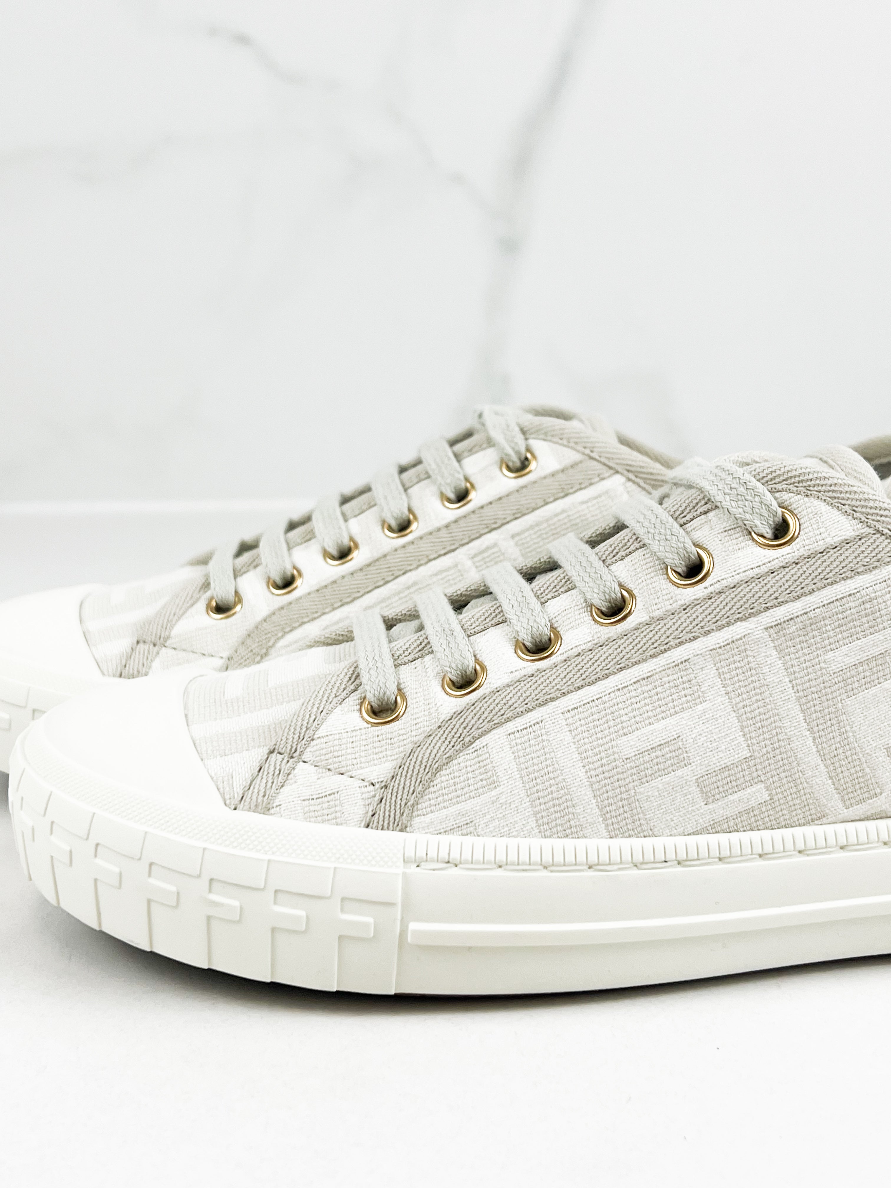 Fendi Domino FF Fabric Low-Top Sneaker