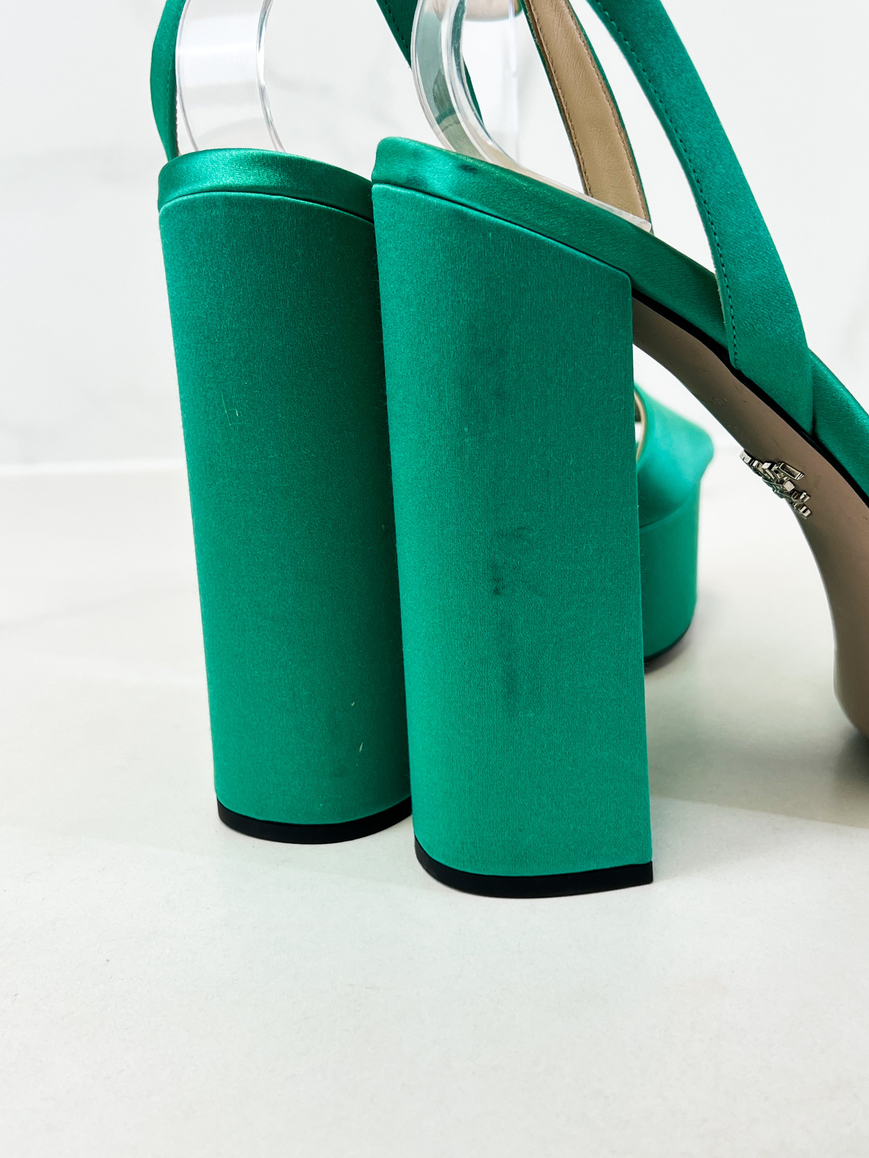 Prada 140mm Platform Satin Heel Size 38