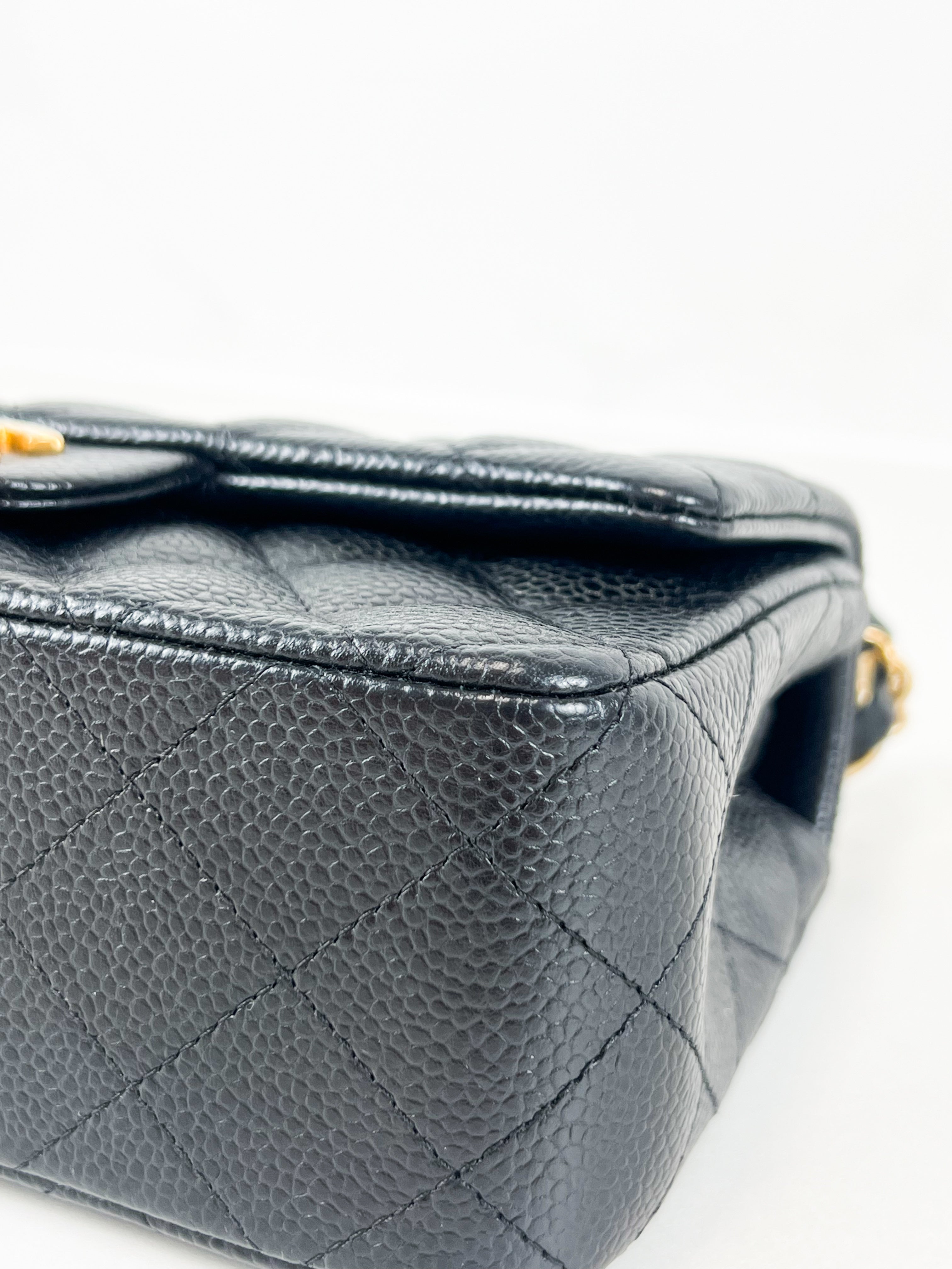 Chanel Rectangular Mini Flap Caviar Shoulder Bag GHW