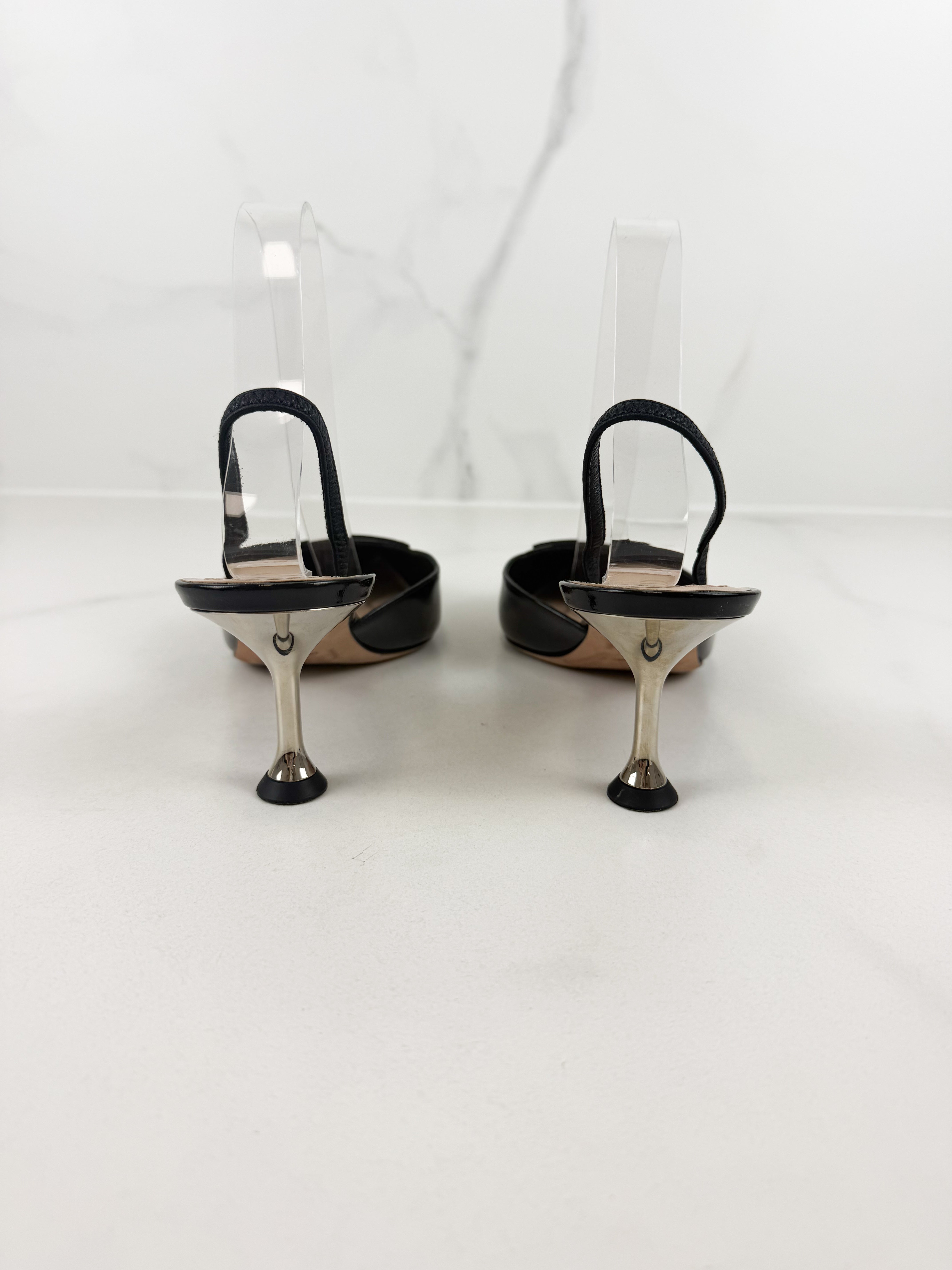 Christian Dior La Parisienne Slingback Kitten Heel Size 41