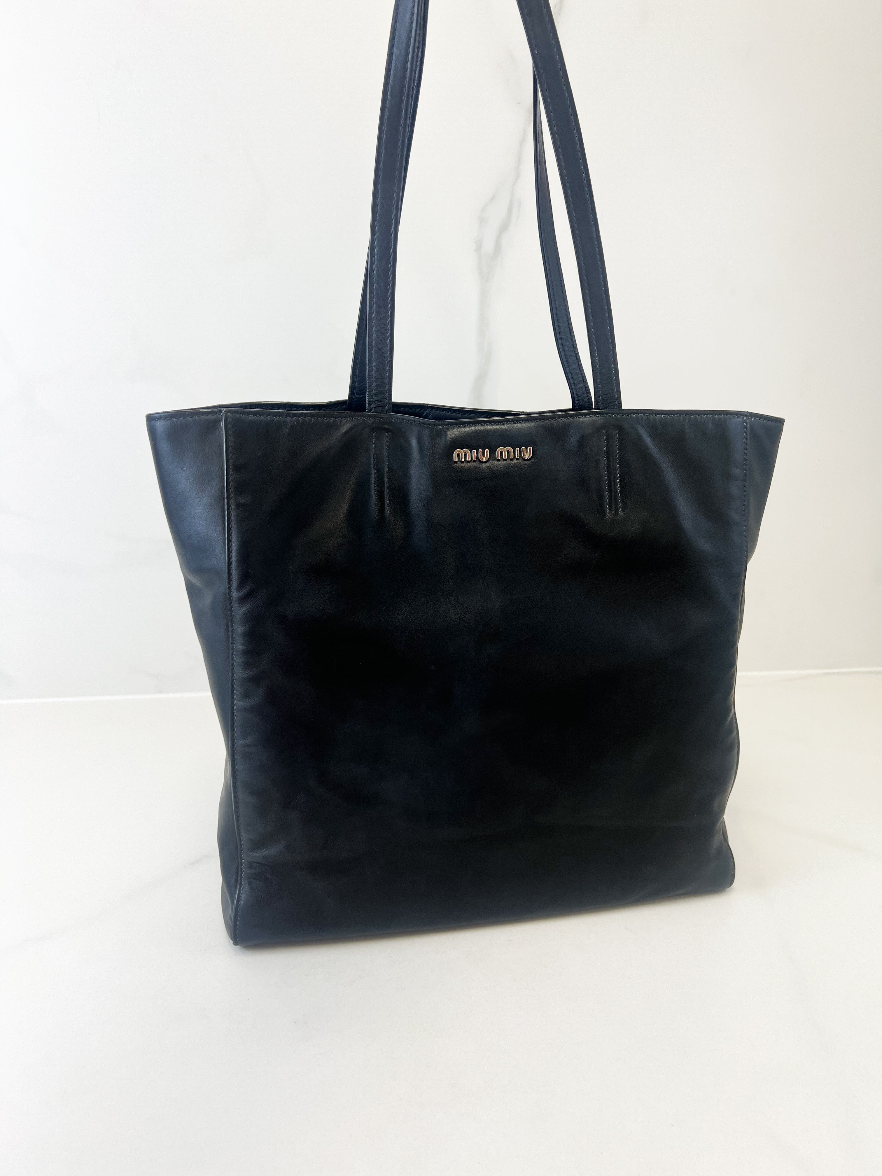 Miu Miu Leather Tote Shoulder Bag