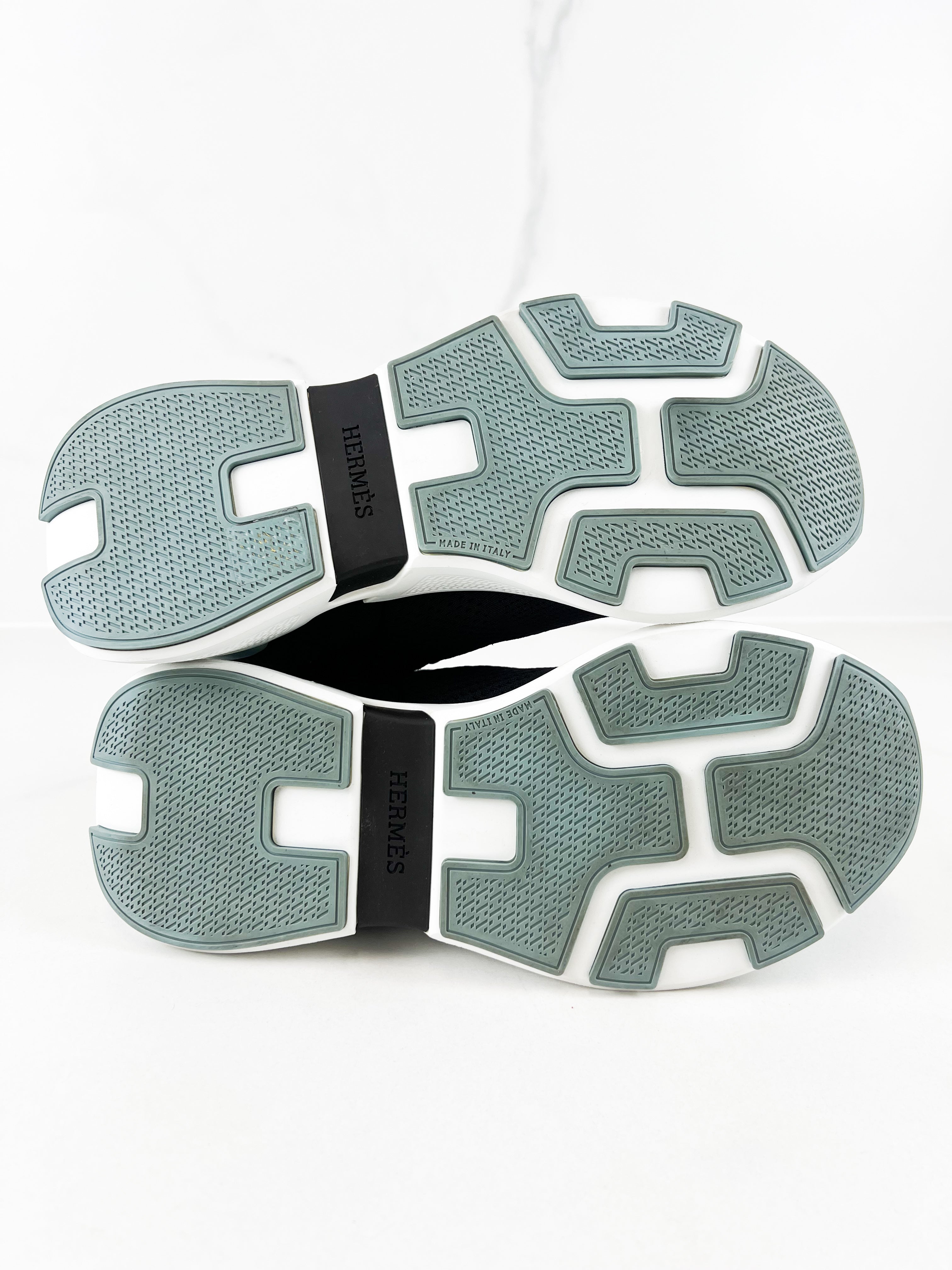 Hermes Hero Sneaker in Marron Ebene Size 40