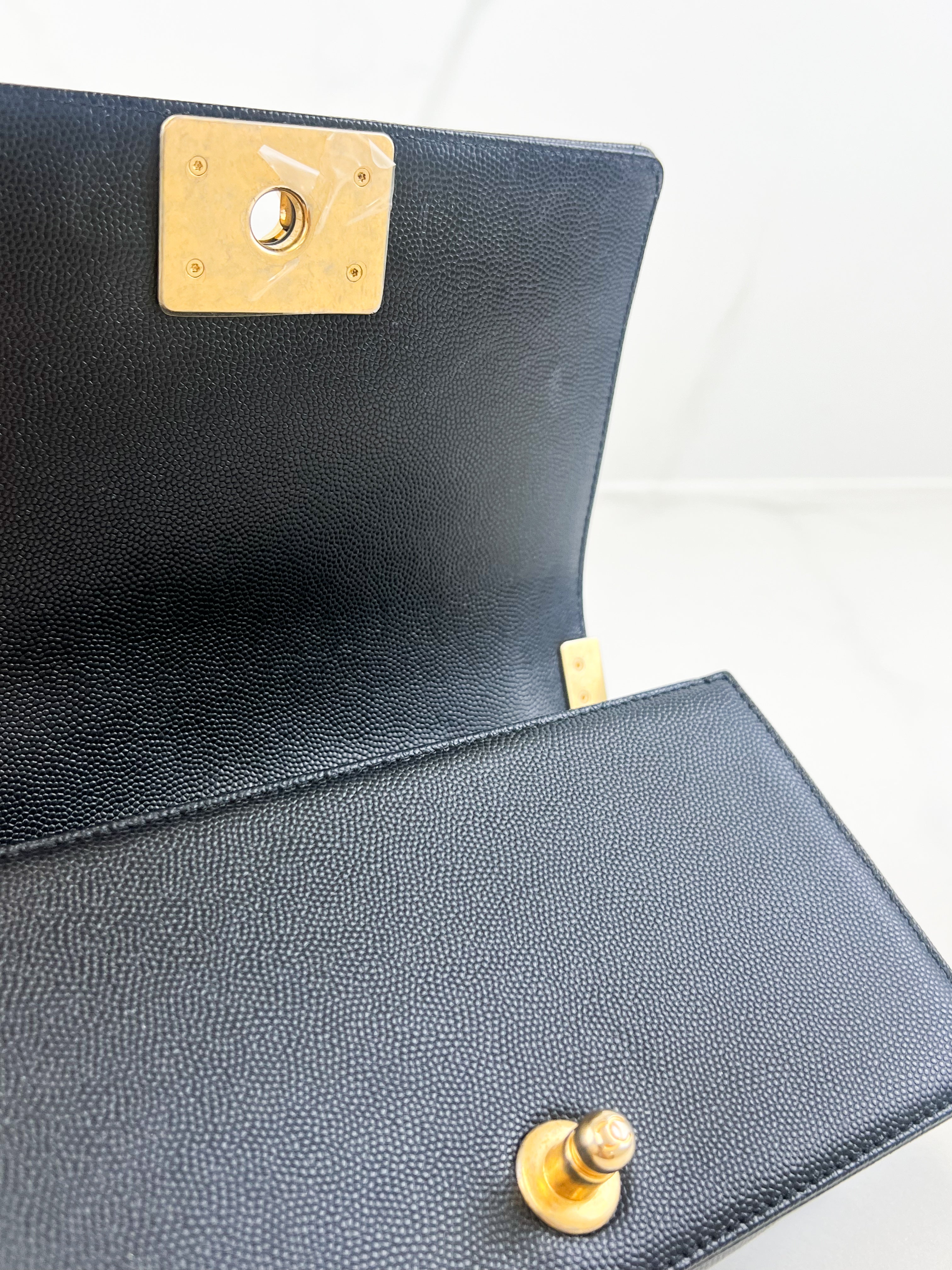 Chanel Caviar Small Boy Bag with Gold Hardware