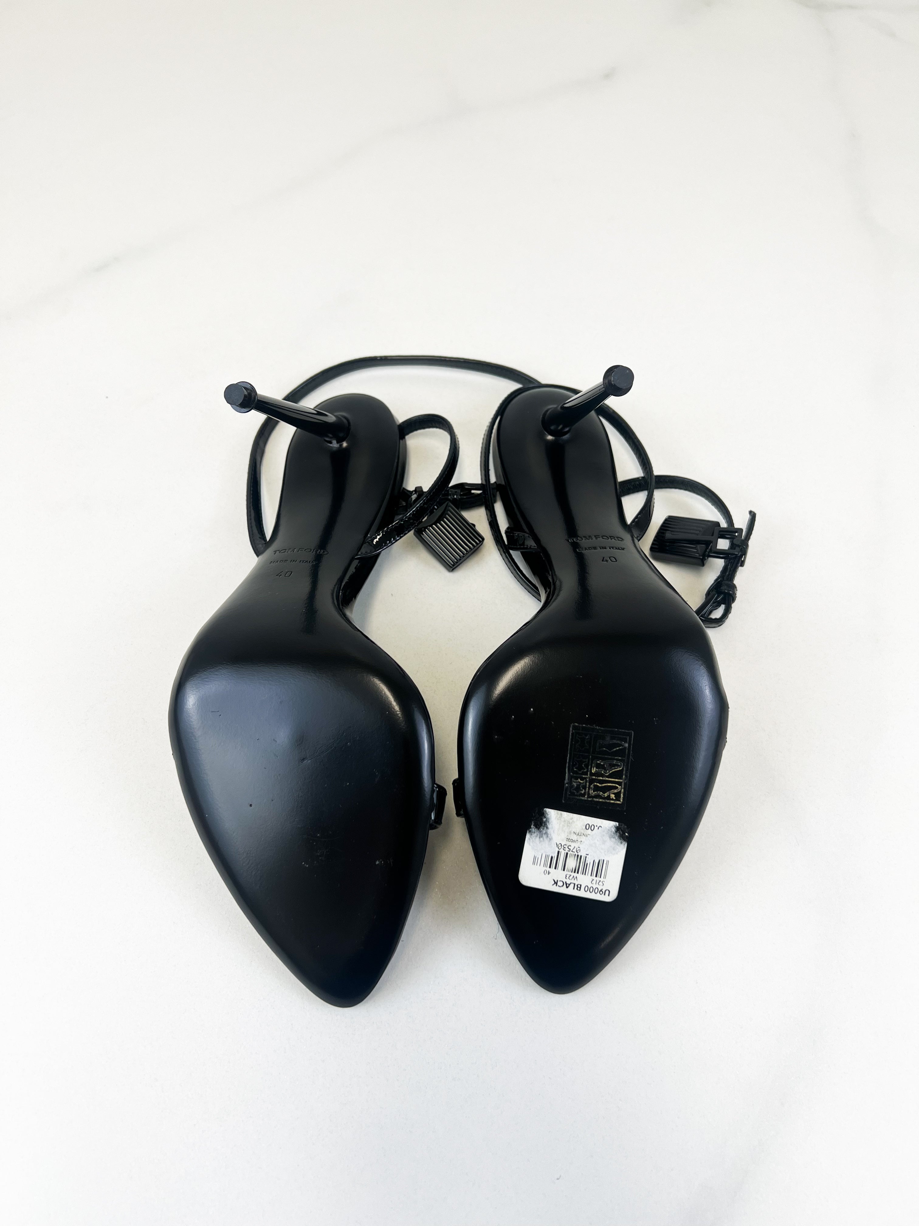Tom Ford Black Padlock Sandal Size 40