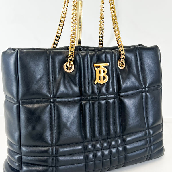 Burberry Black Lola Quilted Leather Tote