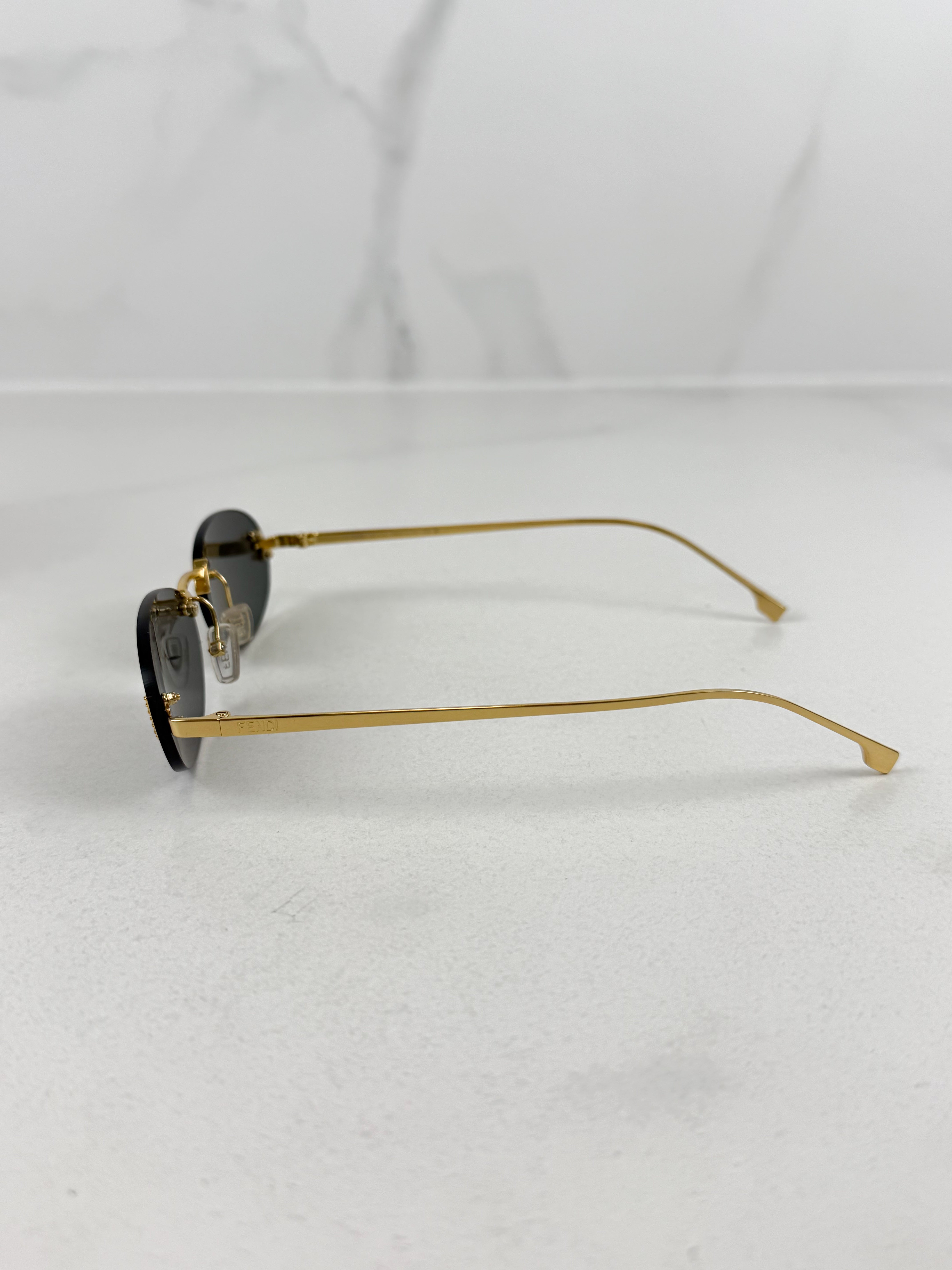 Fendi F First Logo Oval Sunglasses