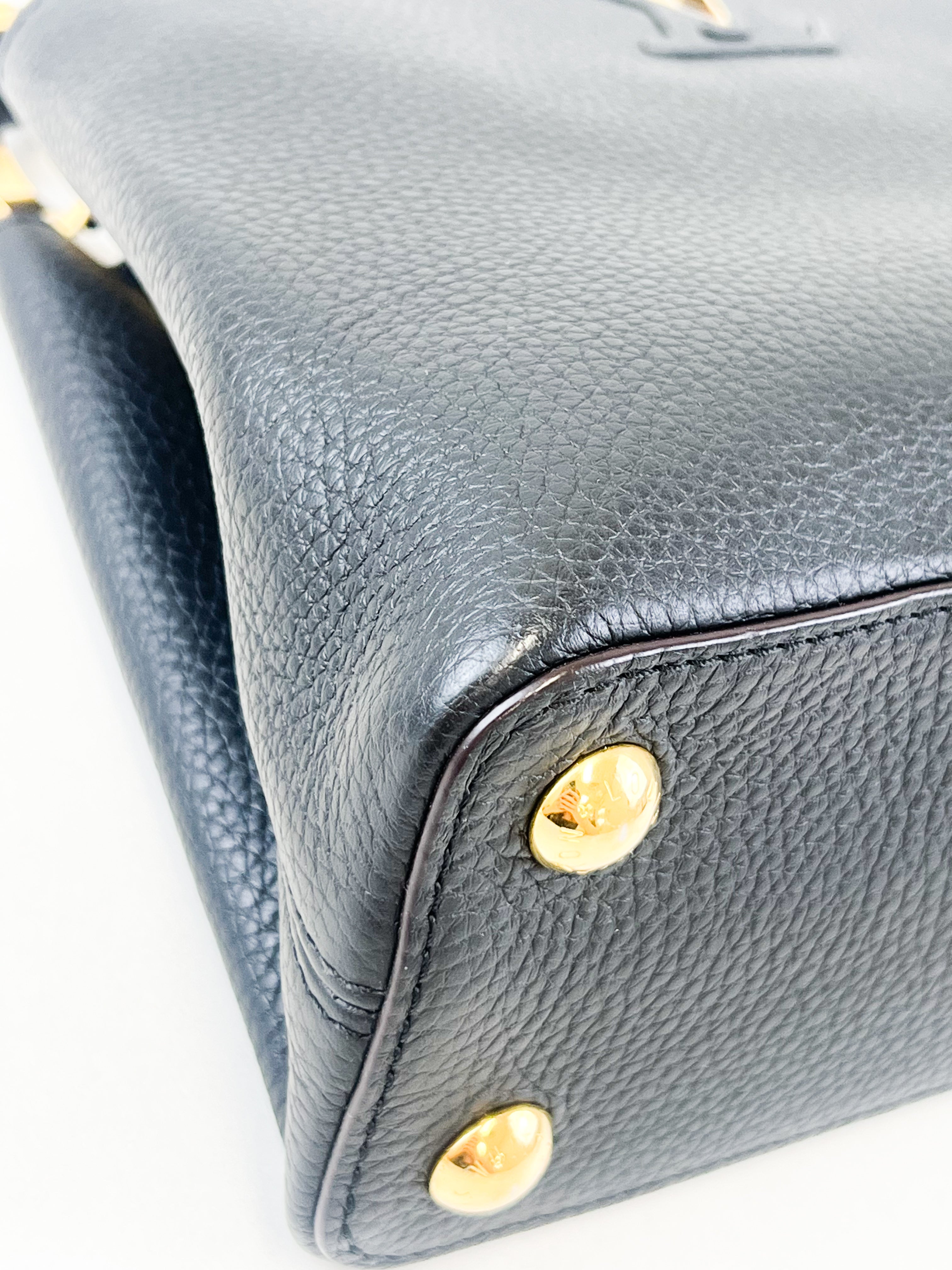 Louis Vuitton Black Capucines BB