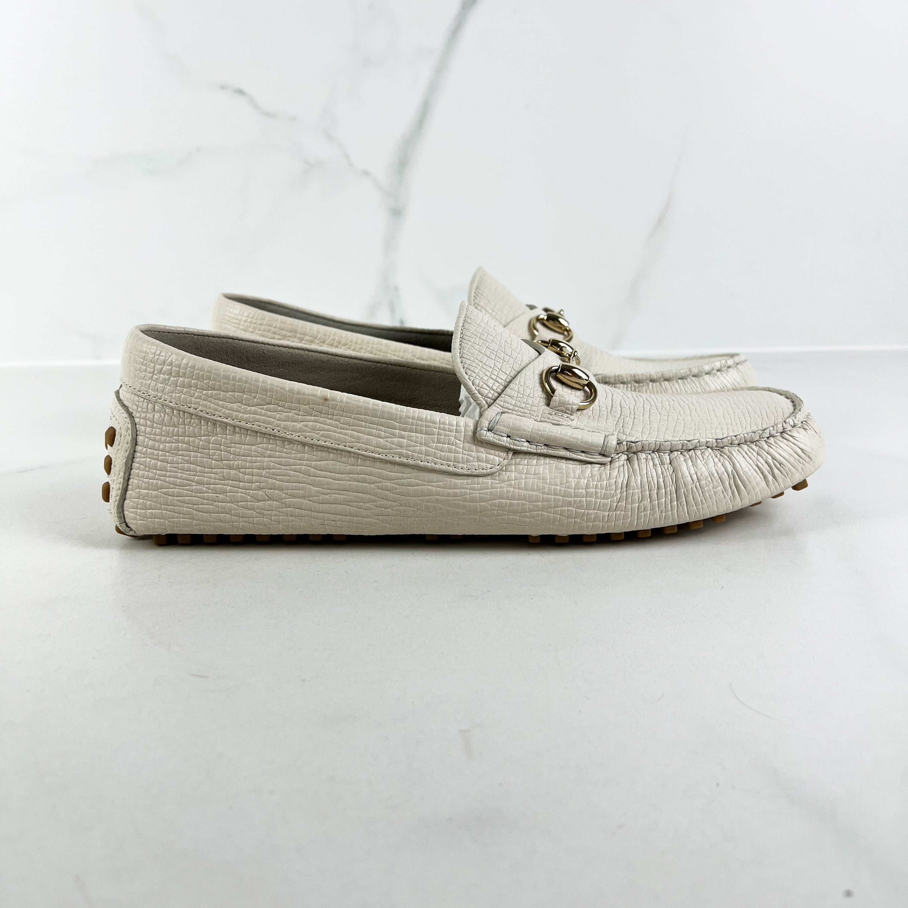 Gucci Men's Horsebit 1953 Loafer in White Size 10