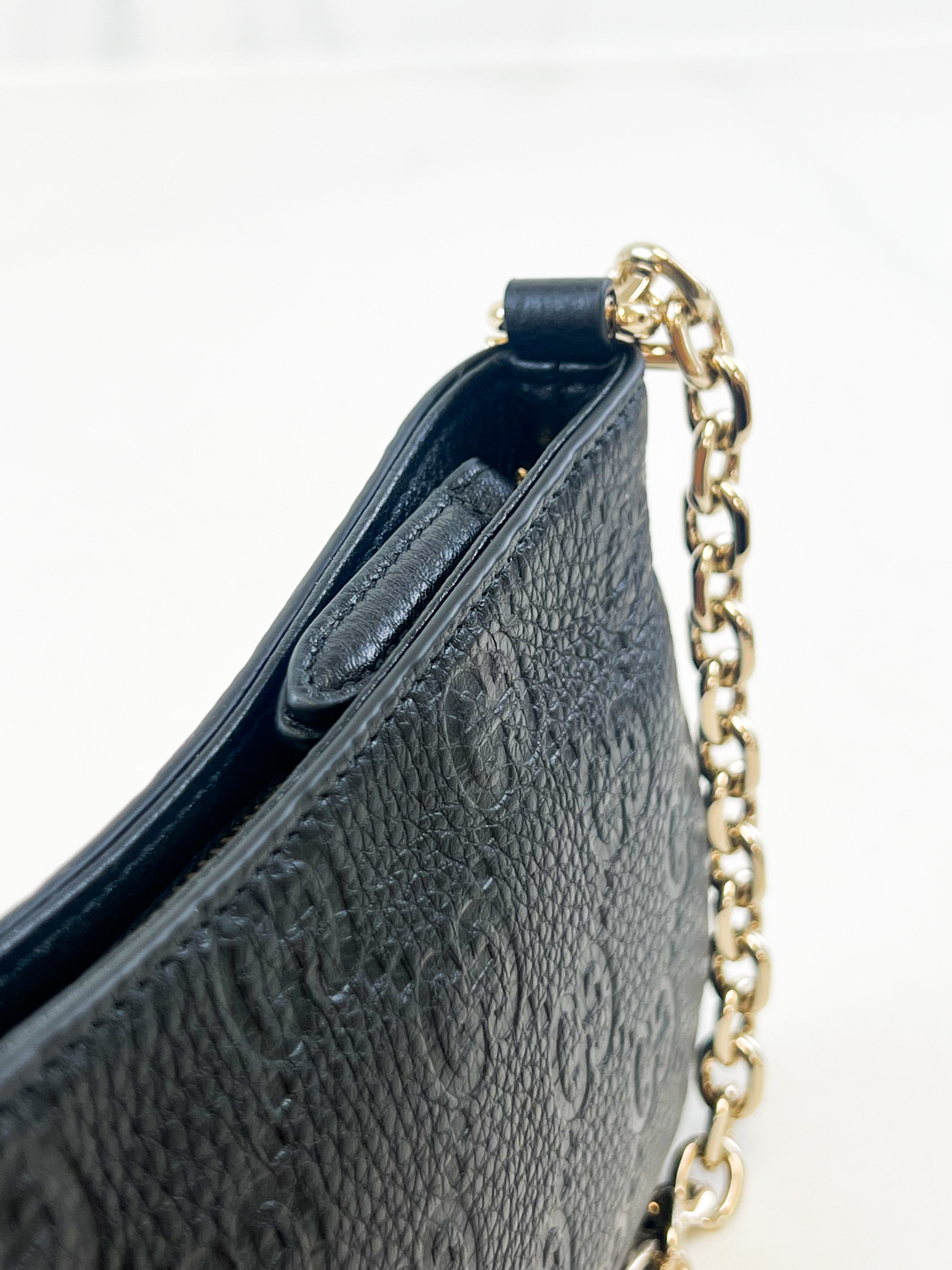 Gucci GG Emblem Mini Debossed Shoulder Bag