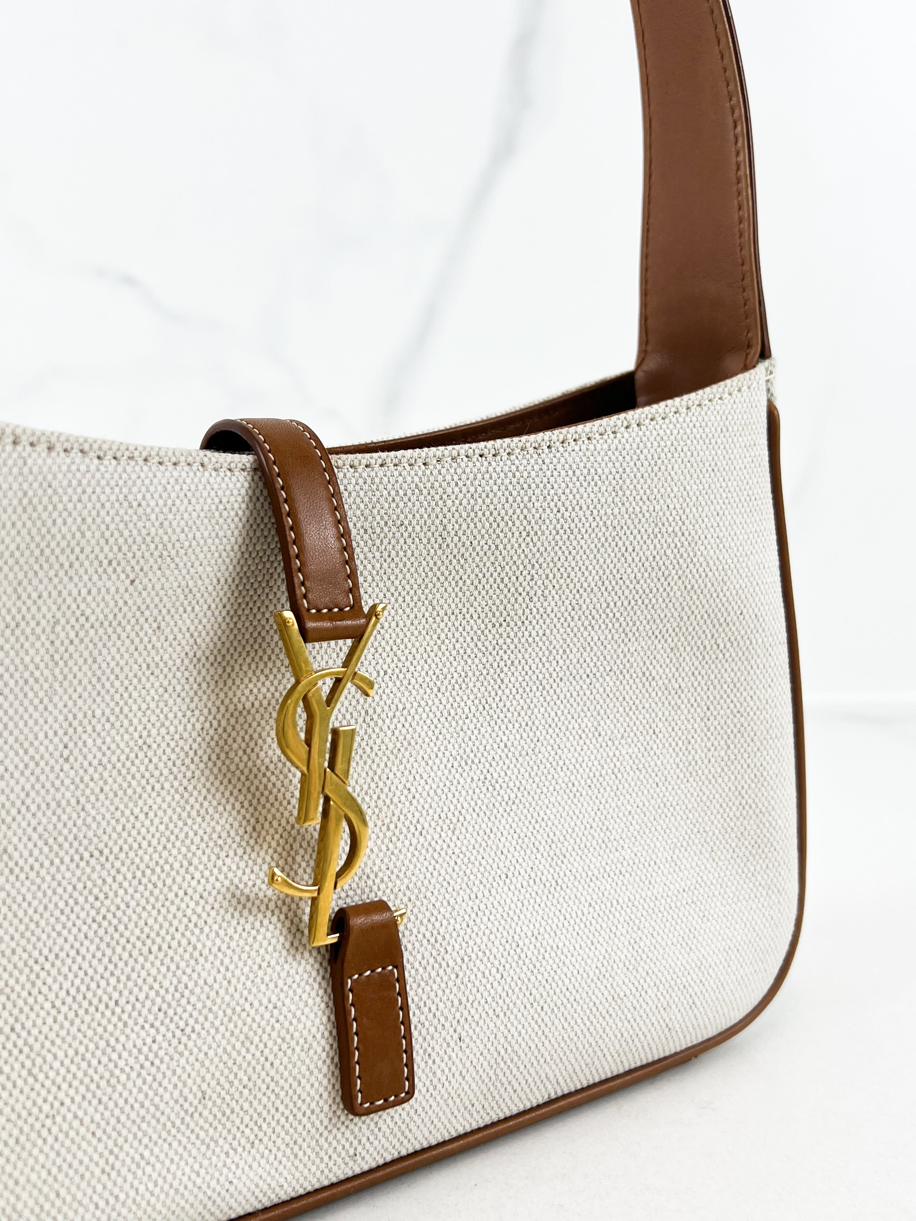 Saint Laurent Small Shoulder Bag in Grey/Brick