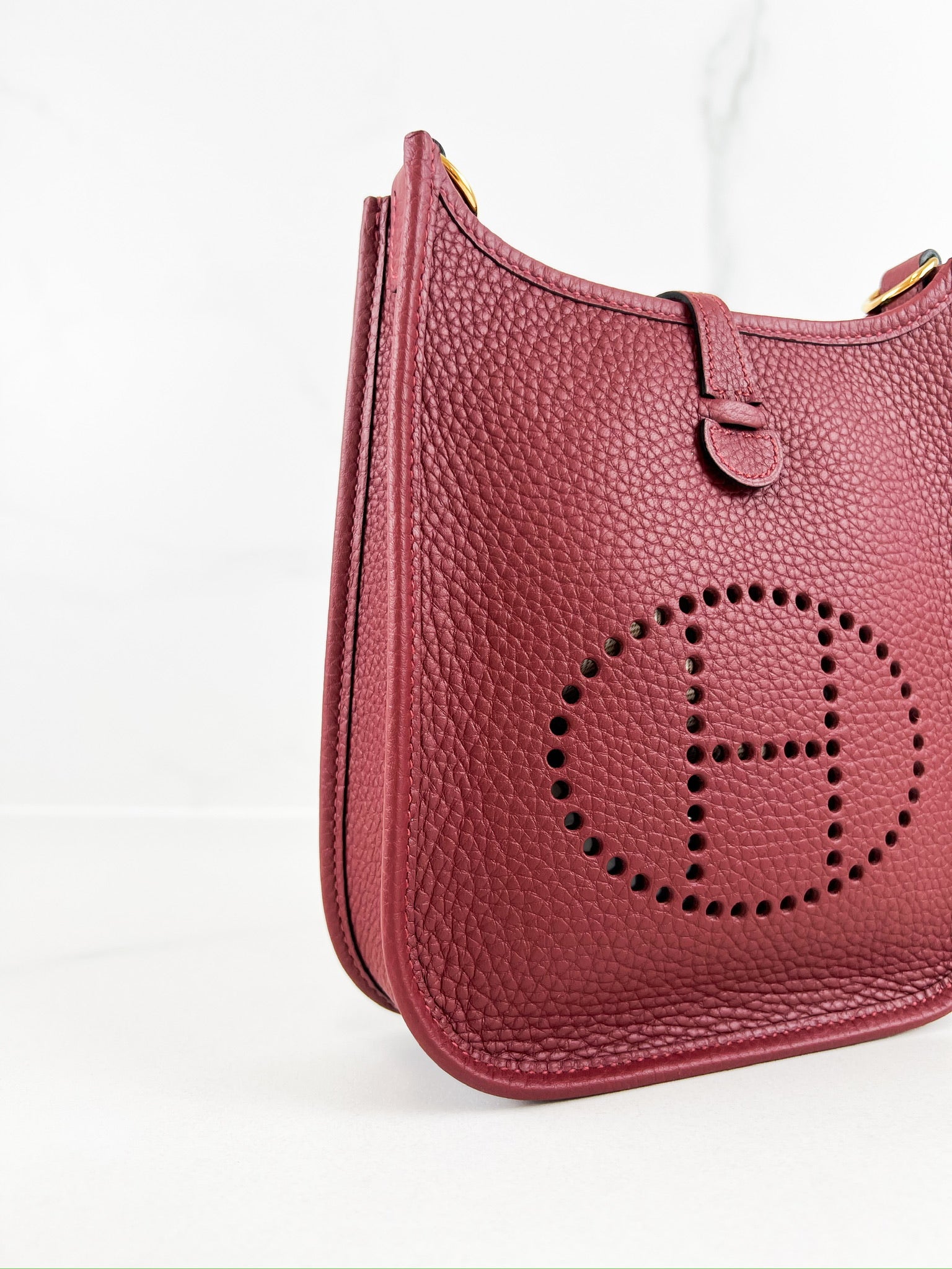 Hermes 16 Mini Evelyne in Rouge
