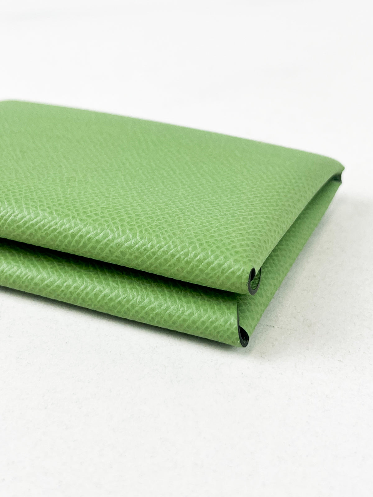 Hermes Calvi Duo Vert Daw Epsom Leather Card Case