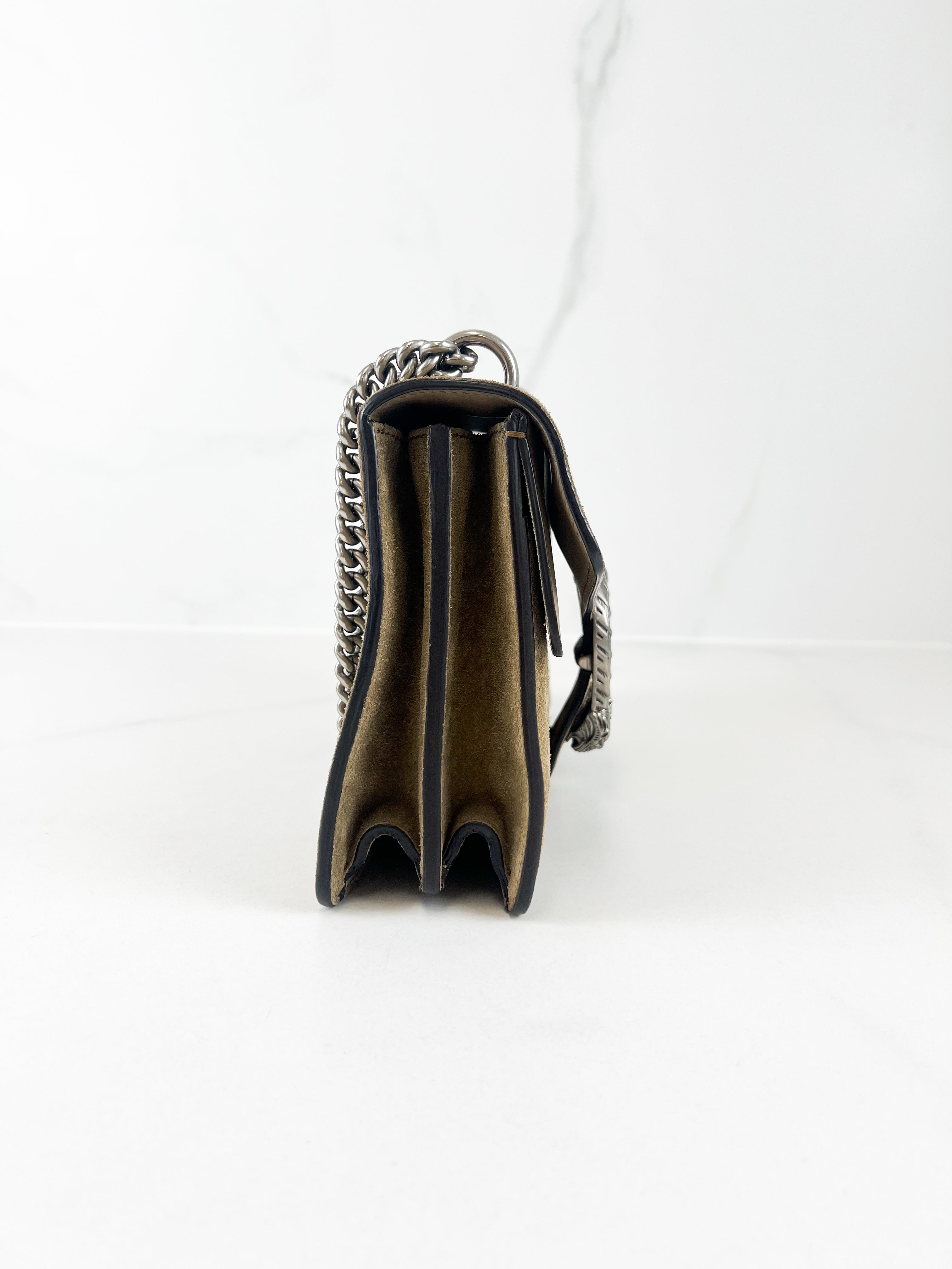 Gucci Beige Medium Suede Dionysus