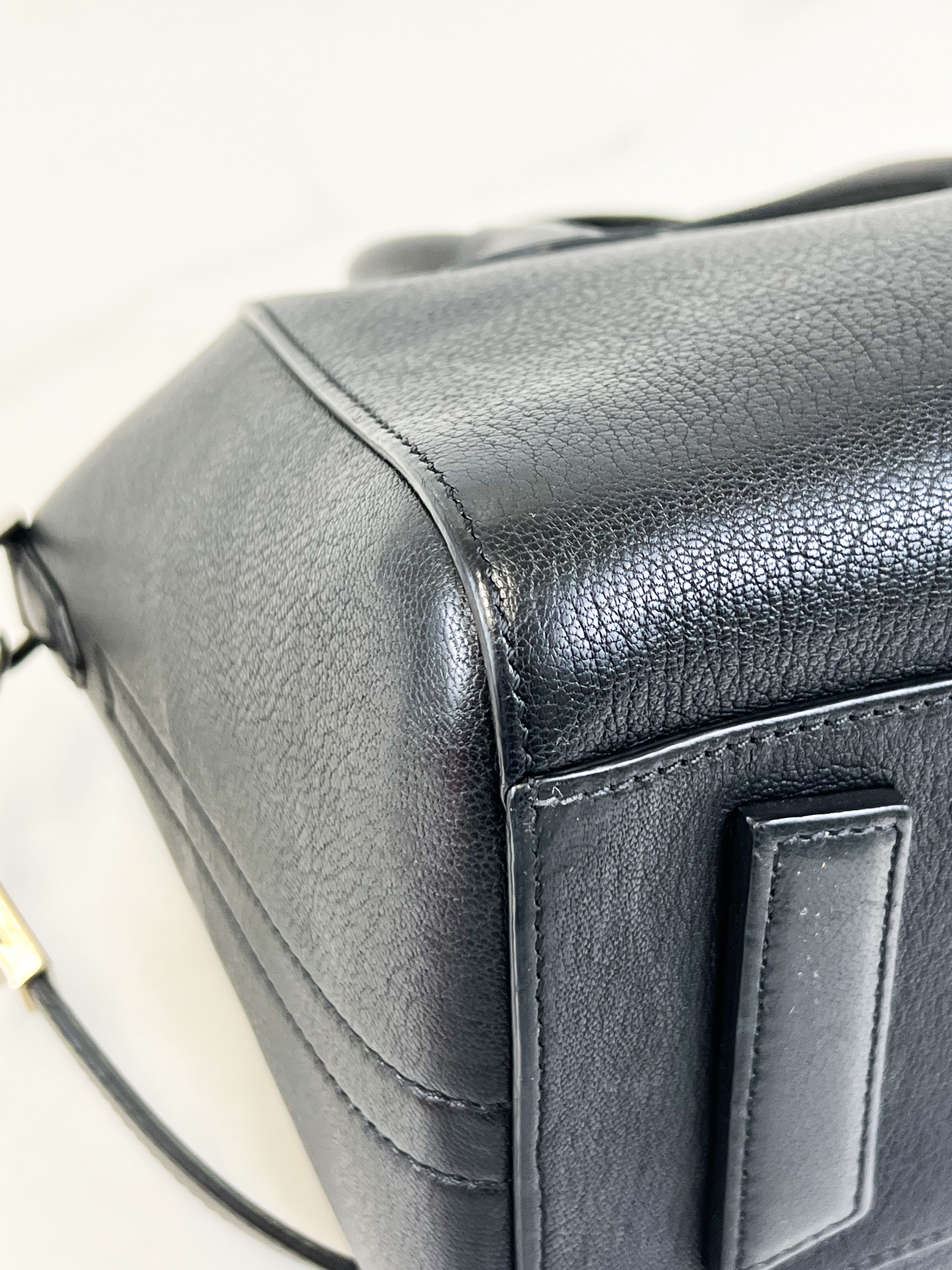 Givenchy Antigona Grained Leather Small Black Shoulder Bag