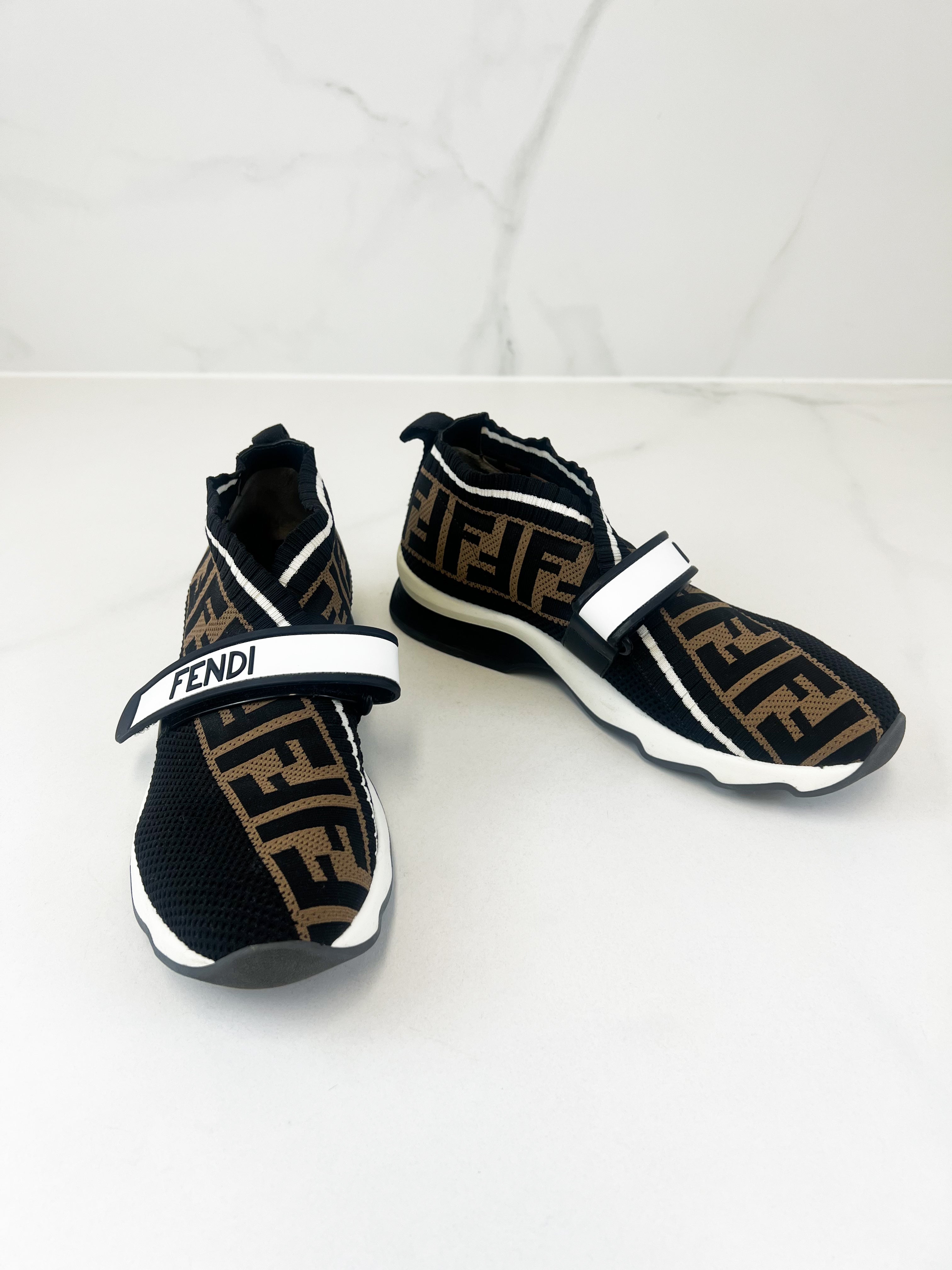 Fendi FF Fabric Sneaker Size 38