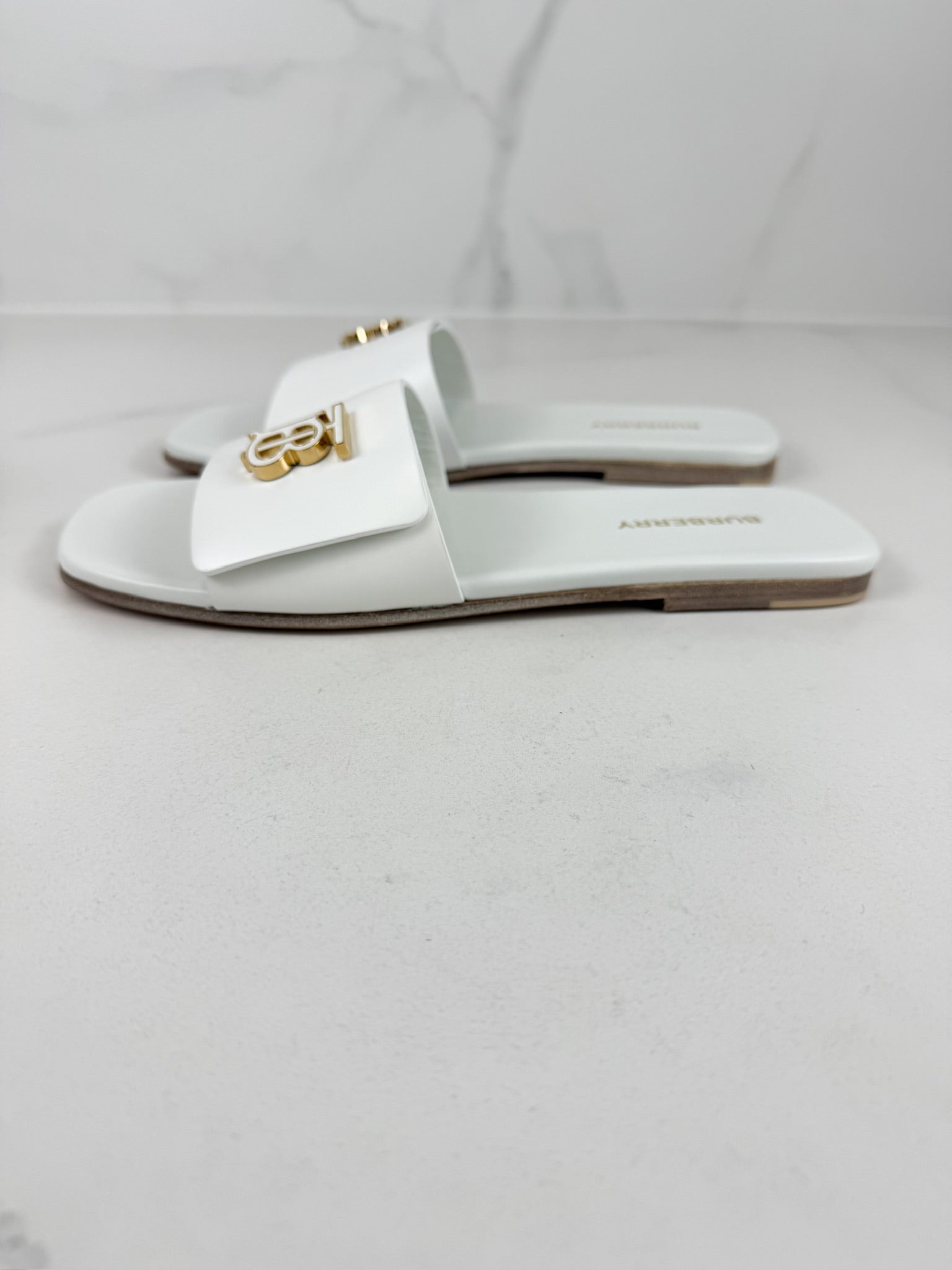 Burberry Leather Slides Size 37