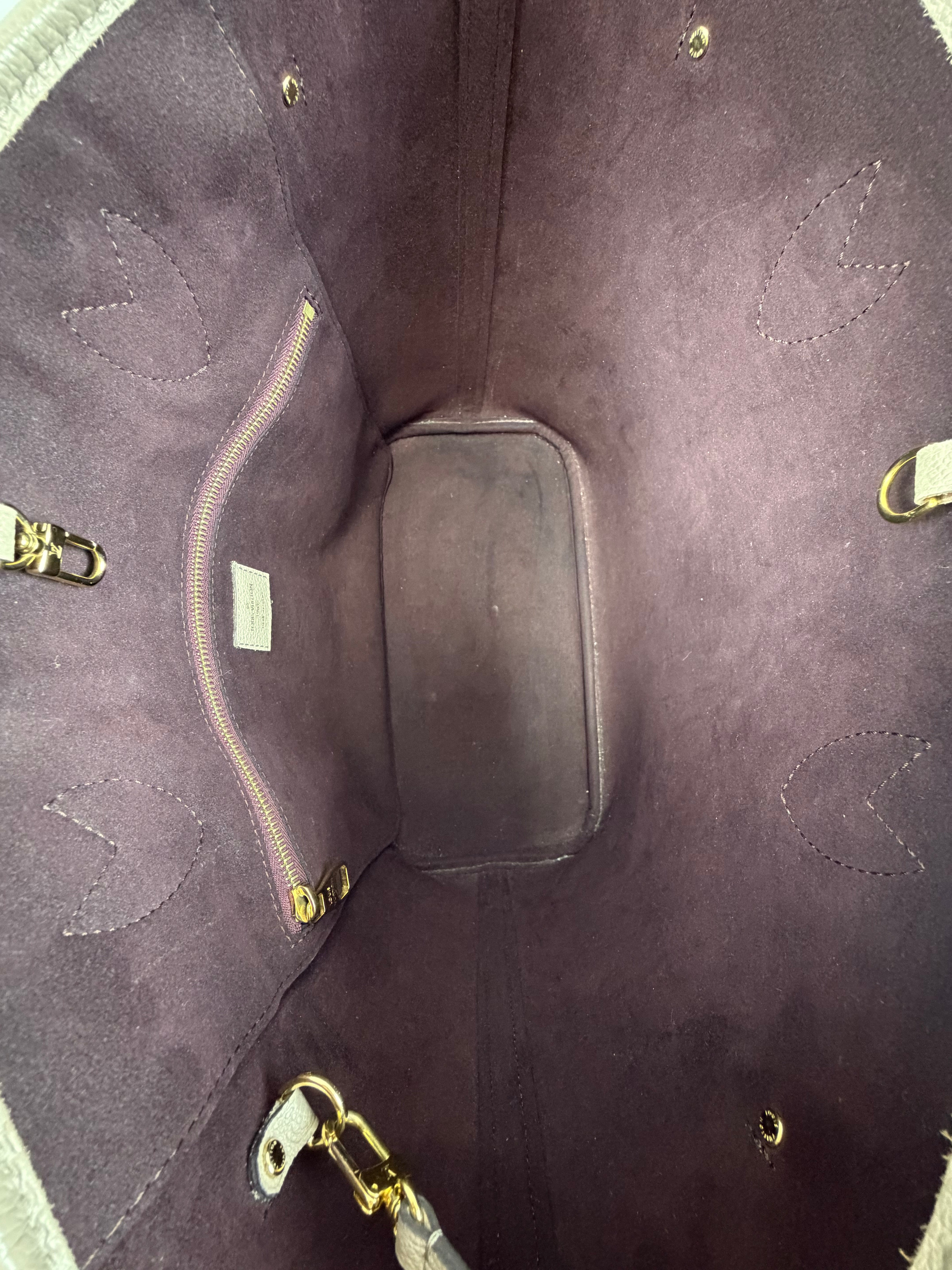 Louis Vuitton Neverfull MM in Empreinte Tourterelle with Pouch