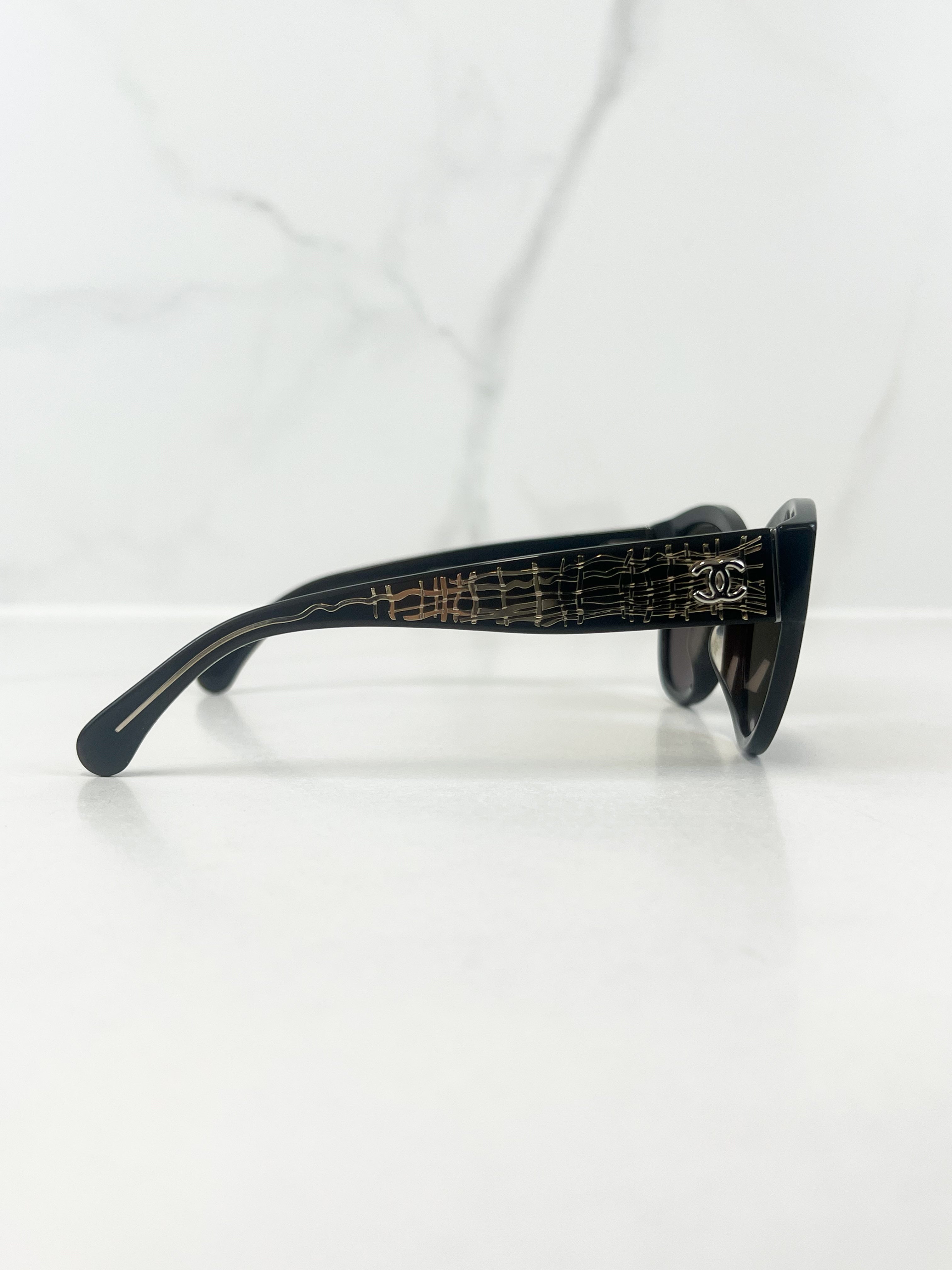 Chanel Black Pantos Sunglasses