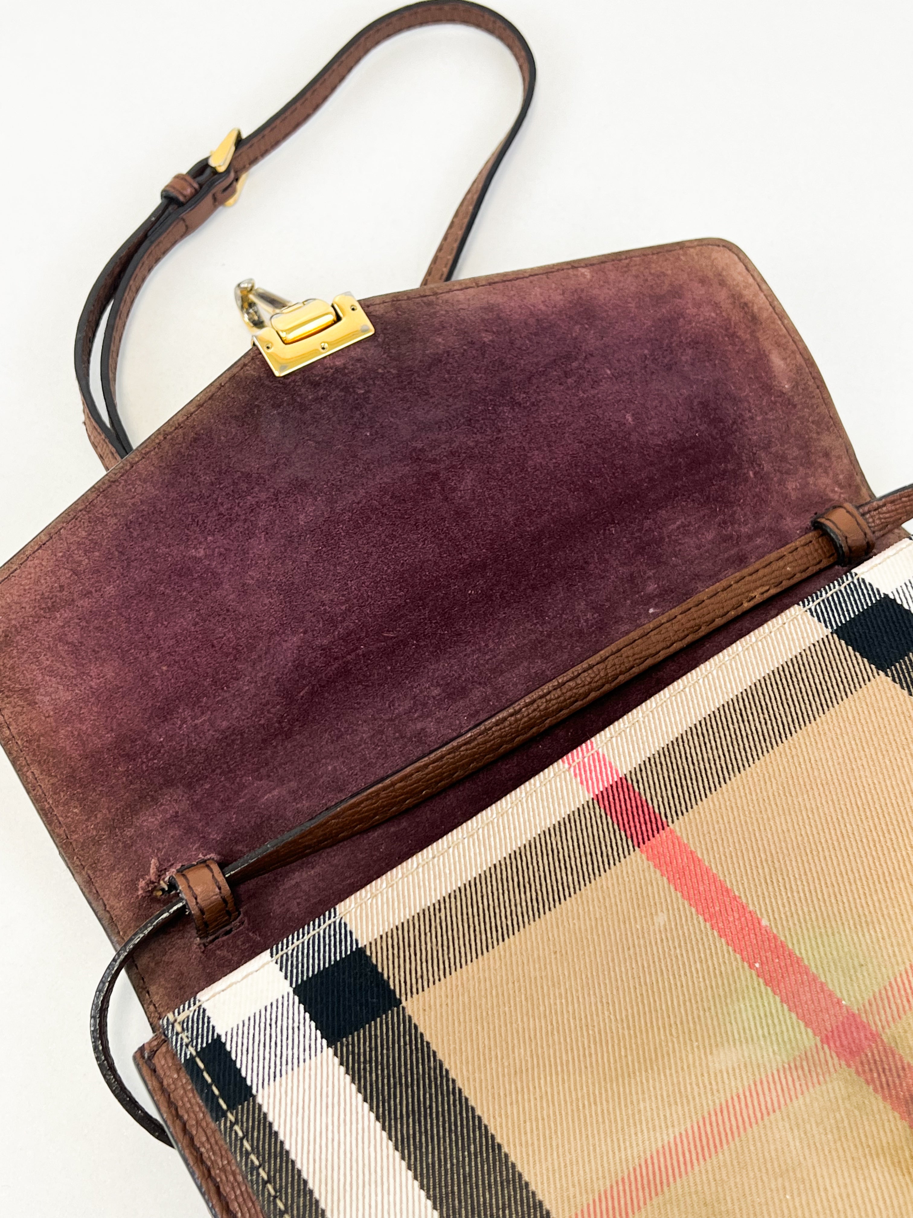 Burberry Macken Small Check Crossbody Bag