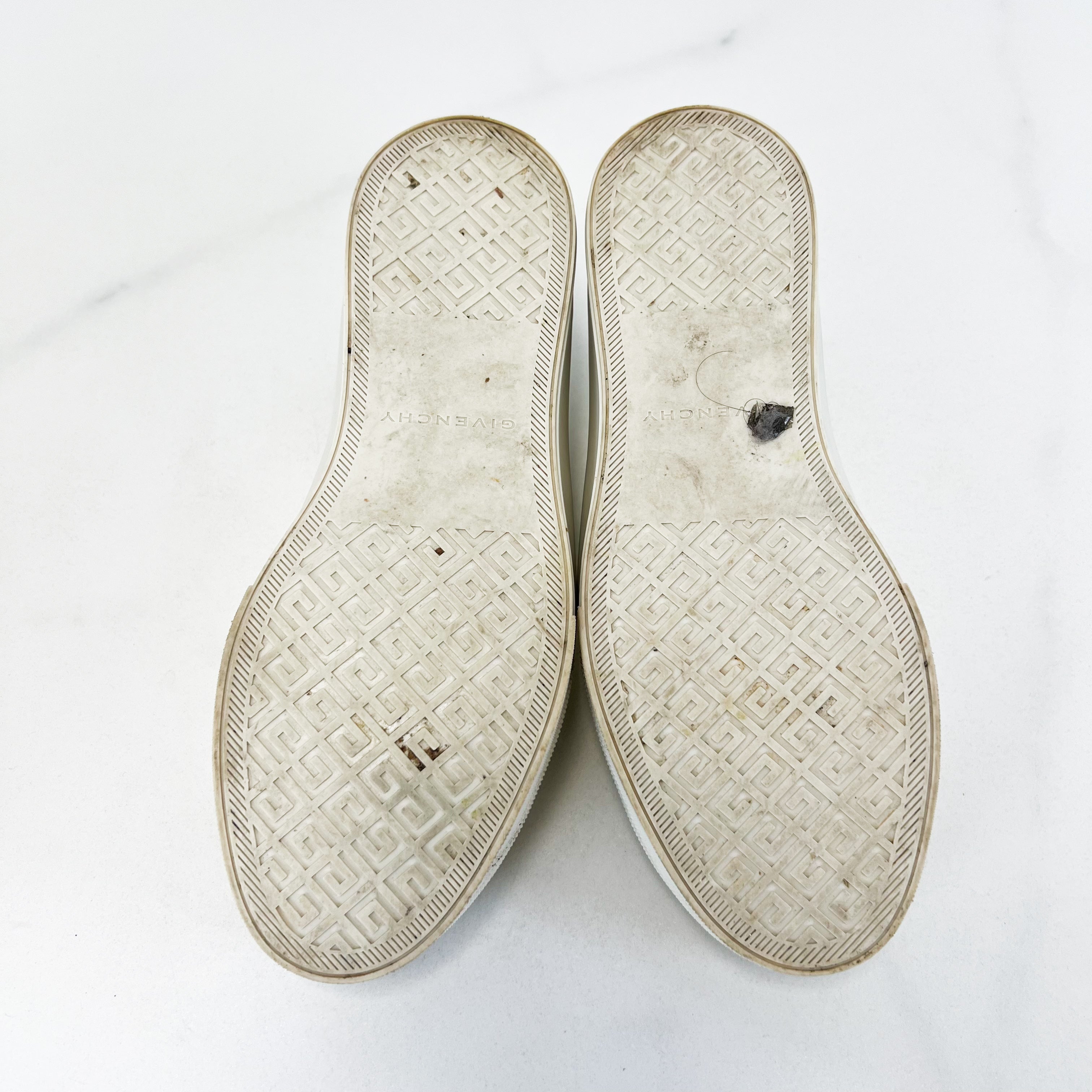 Givenchy White Lace Up Low Top Sneaker Size 38