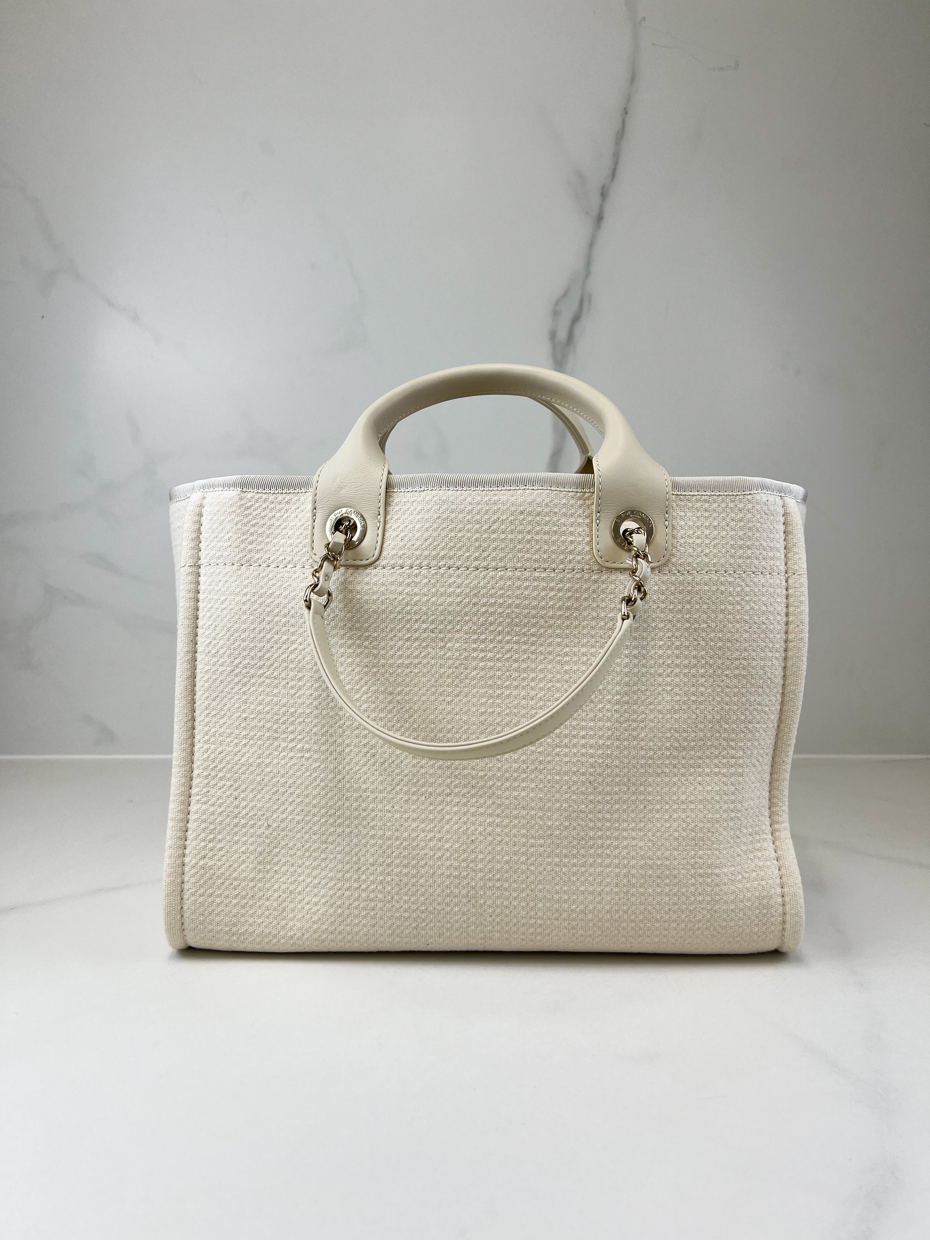 Chanel Canvas Deauville in Light Beige