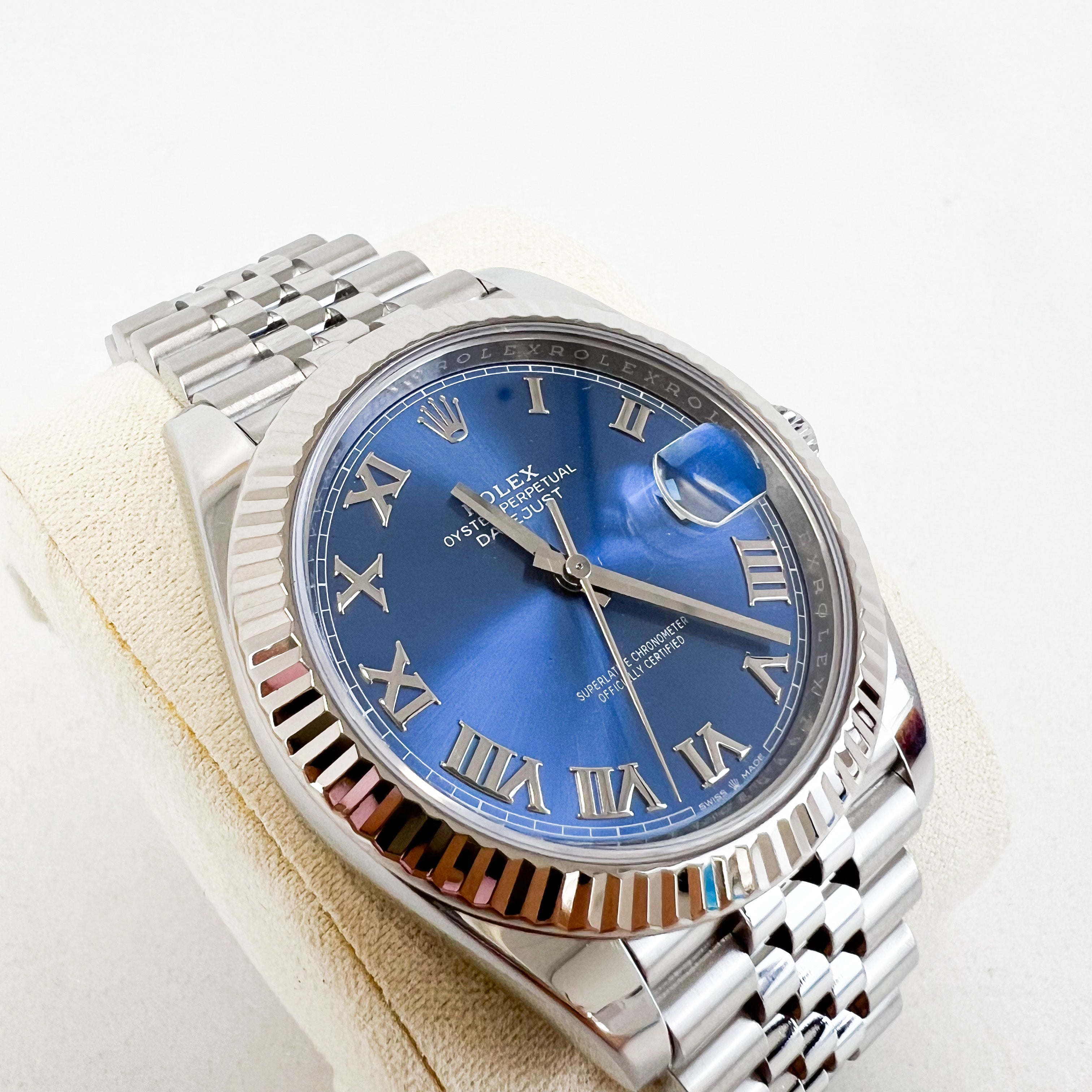 Rolex Datejust 41mm Roman Numeral Blue Dial