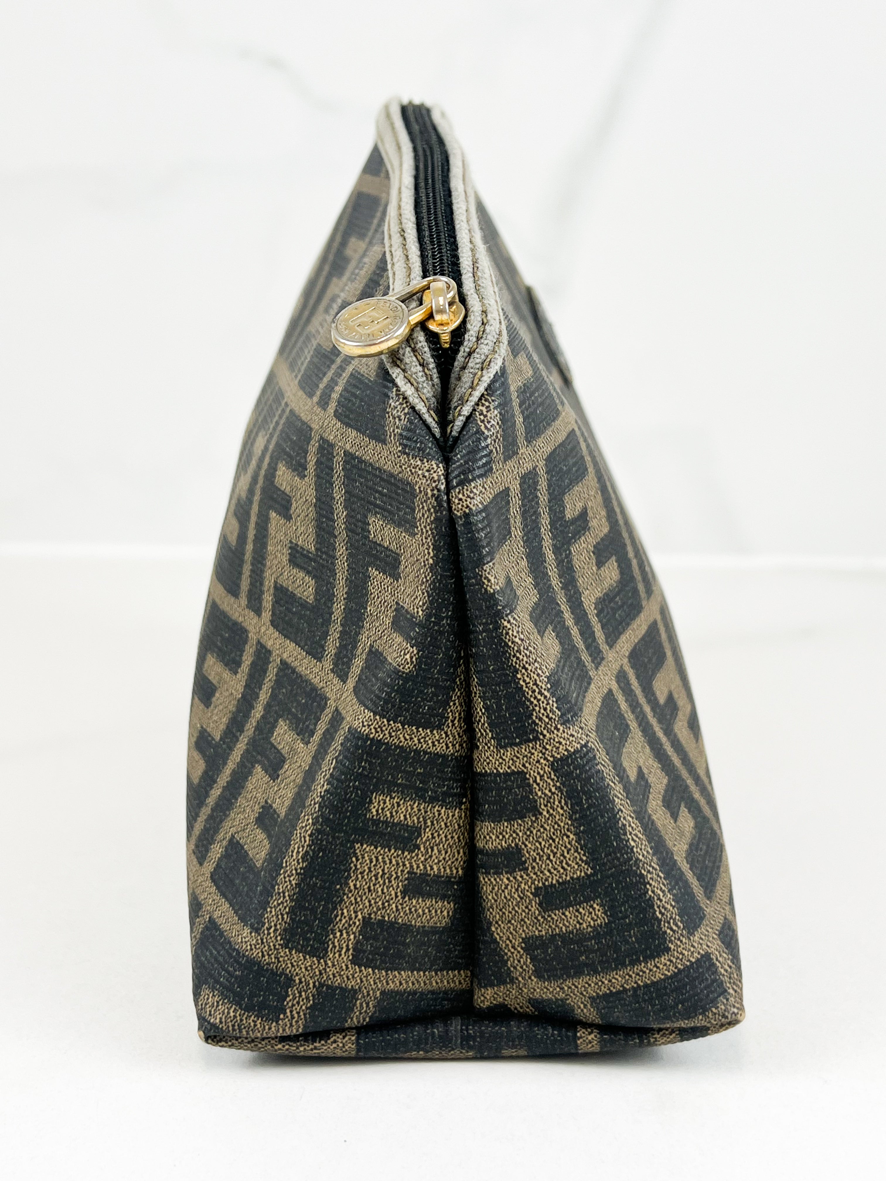 Fendi Coated Canvas Monogram FF Pouch