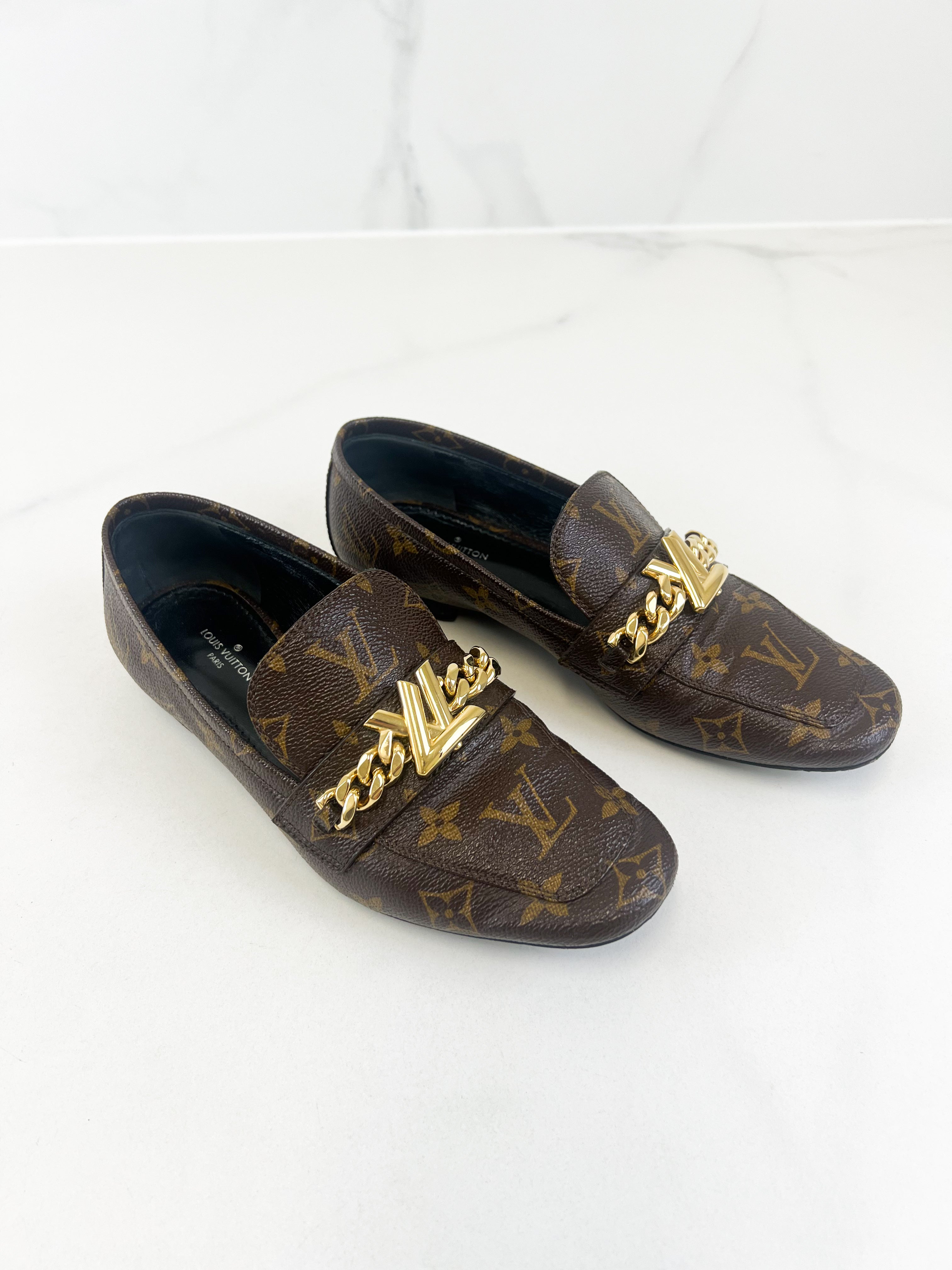Louis Vuitton Monogram Coated Canvas Loafer Size 36