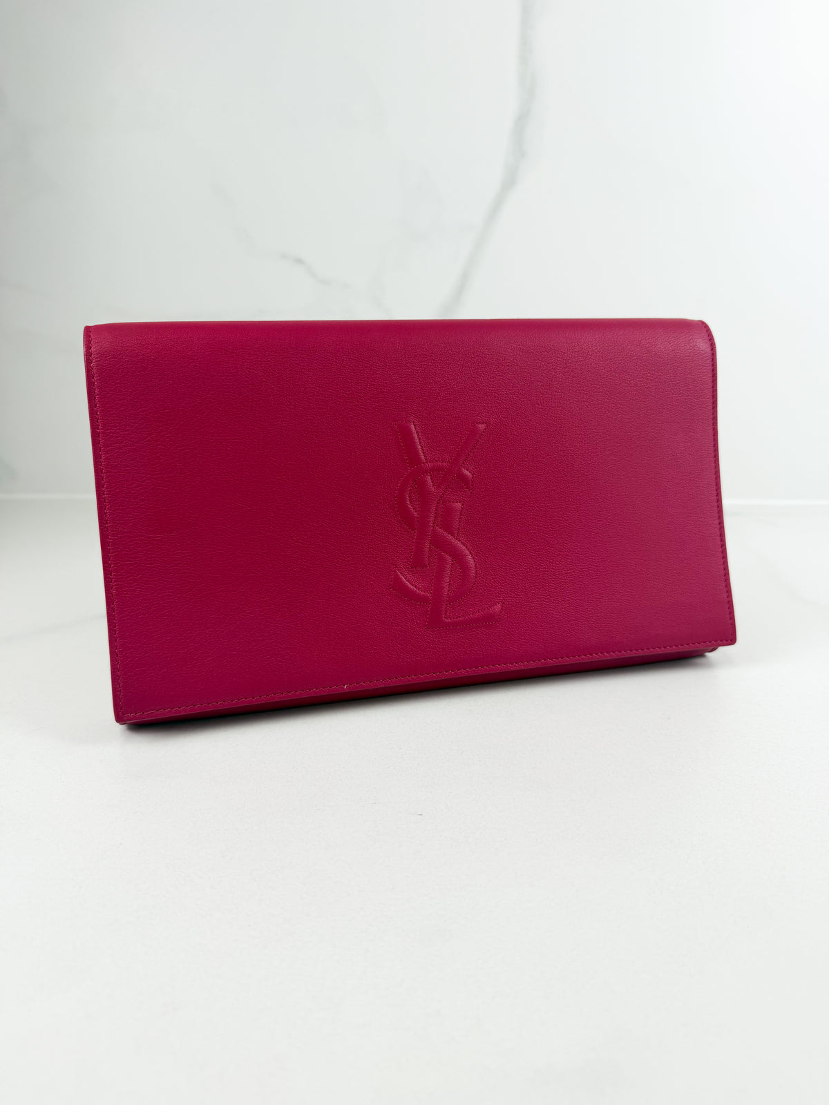 Saint Laurent Hot Pink Belle De Jour Clutch