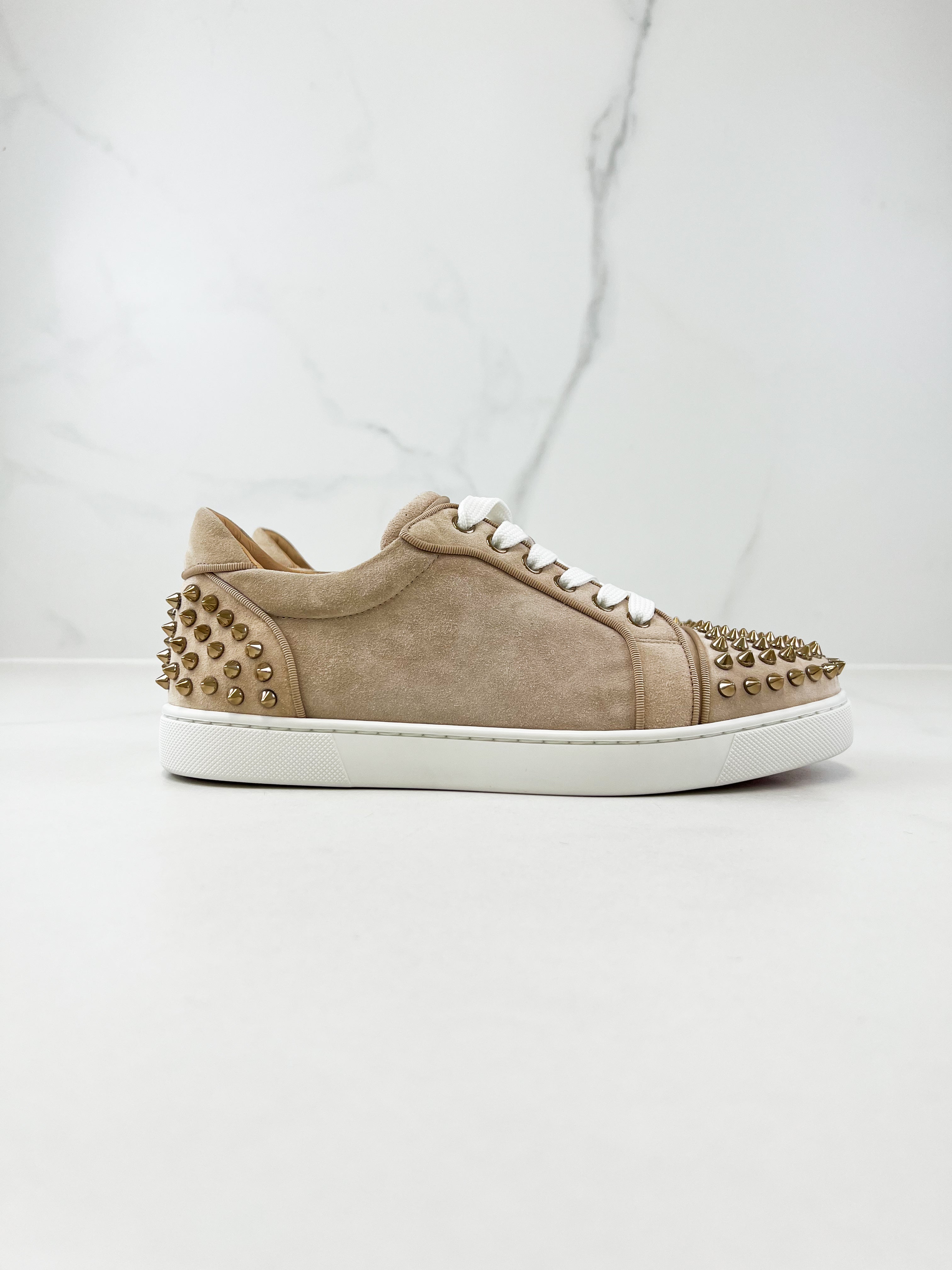 Christian Louboutin Beige Viera Spikes Size 39