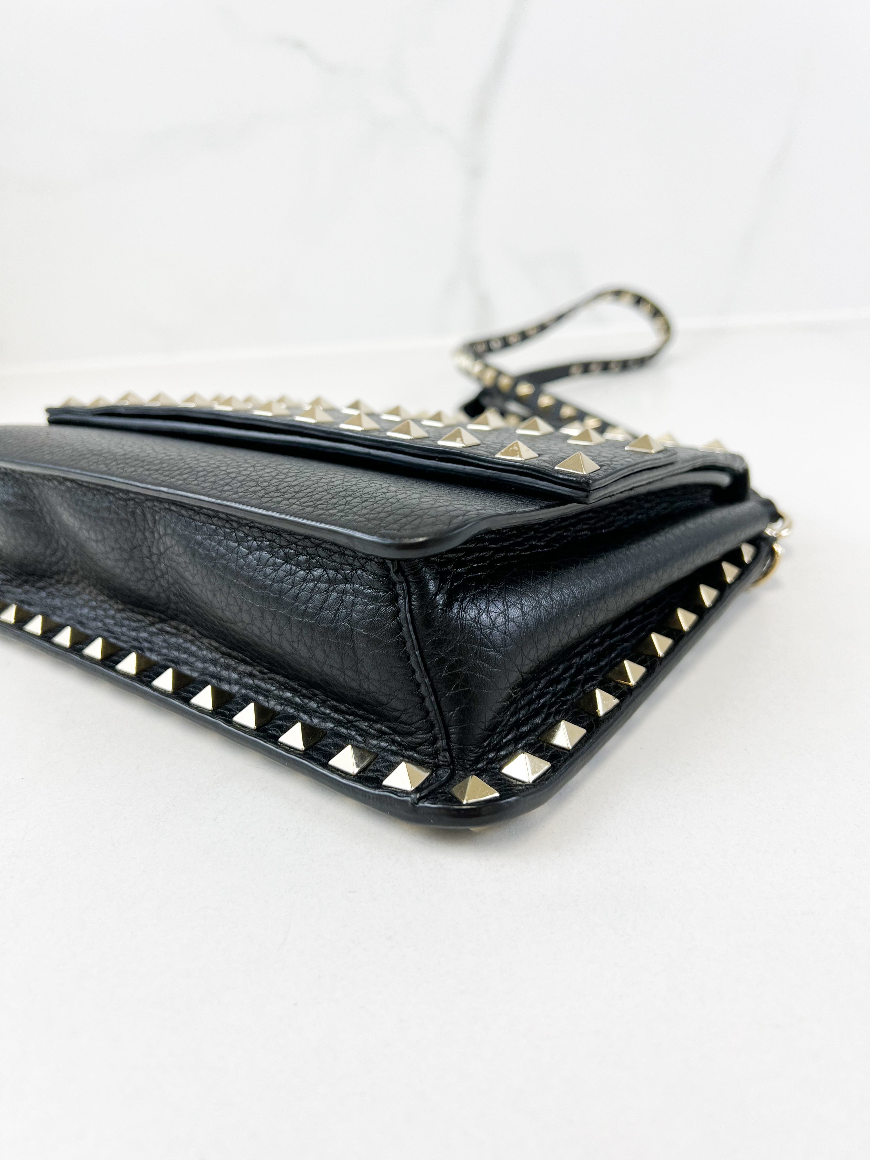 Valentino Garavani Grained Rockstud Shoulder Bag