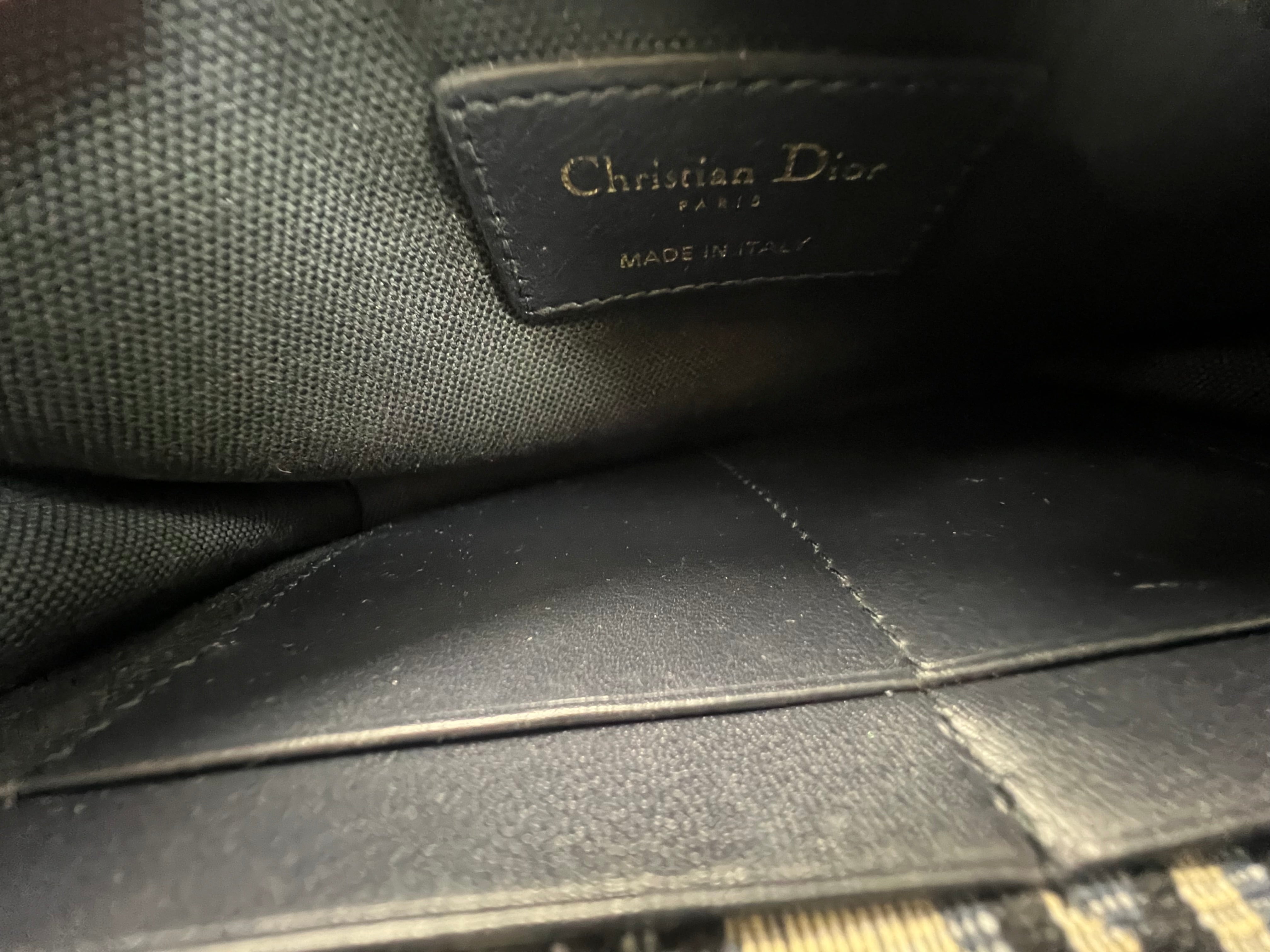 Christian Dior 2-in-1 30 Montaigne Pouch Blue Dior Oblique Jacquard