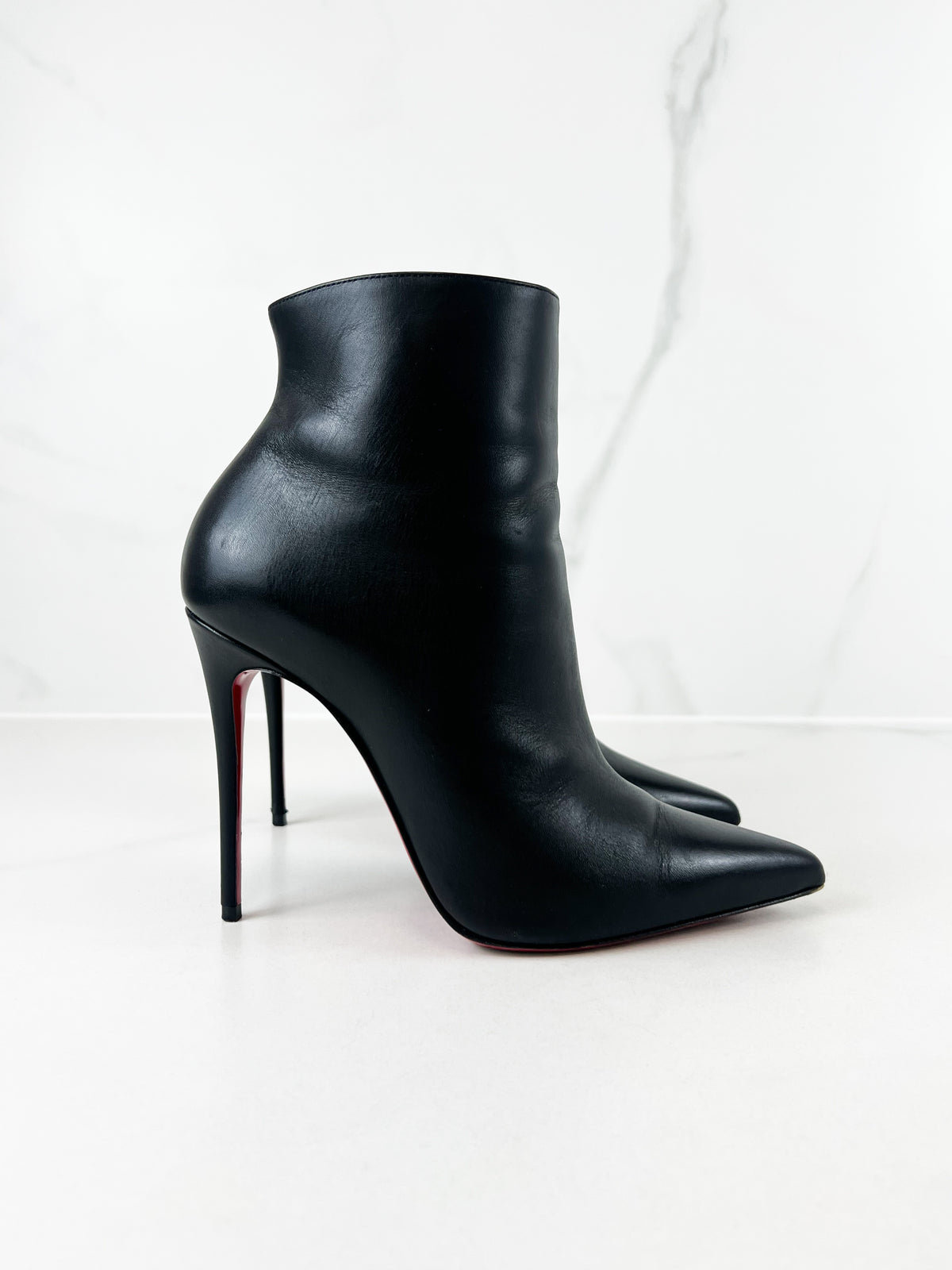 Christian Louboutin So Kate Booty 110mm Calf Leather Ankle Boot Size 38