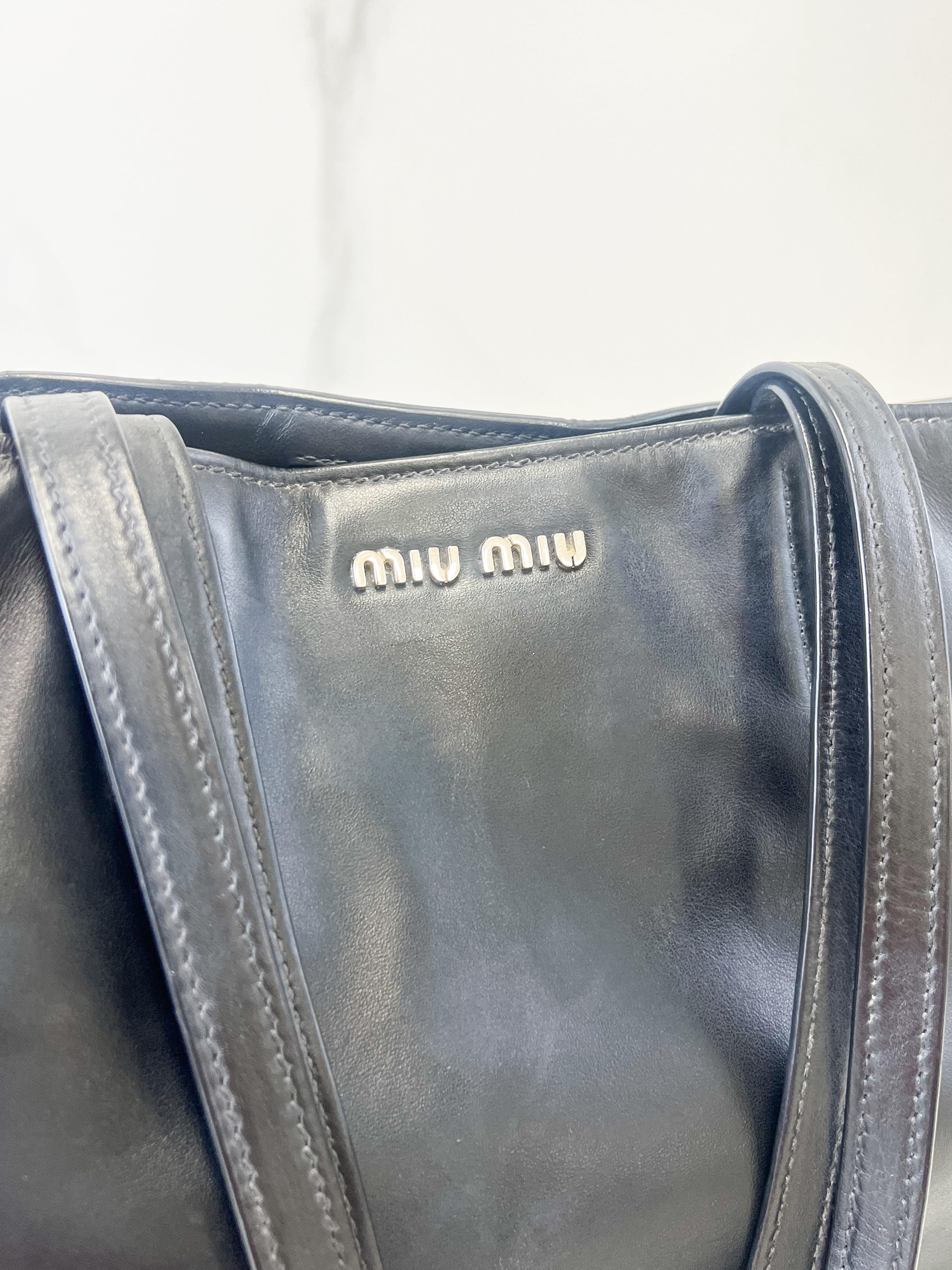 Miu Miu Leather Tote Shoulder Bag