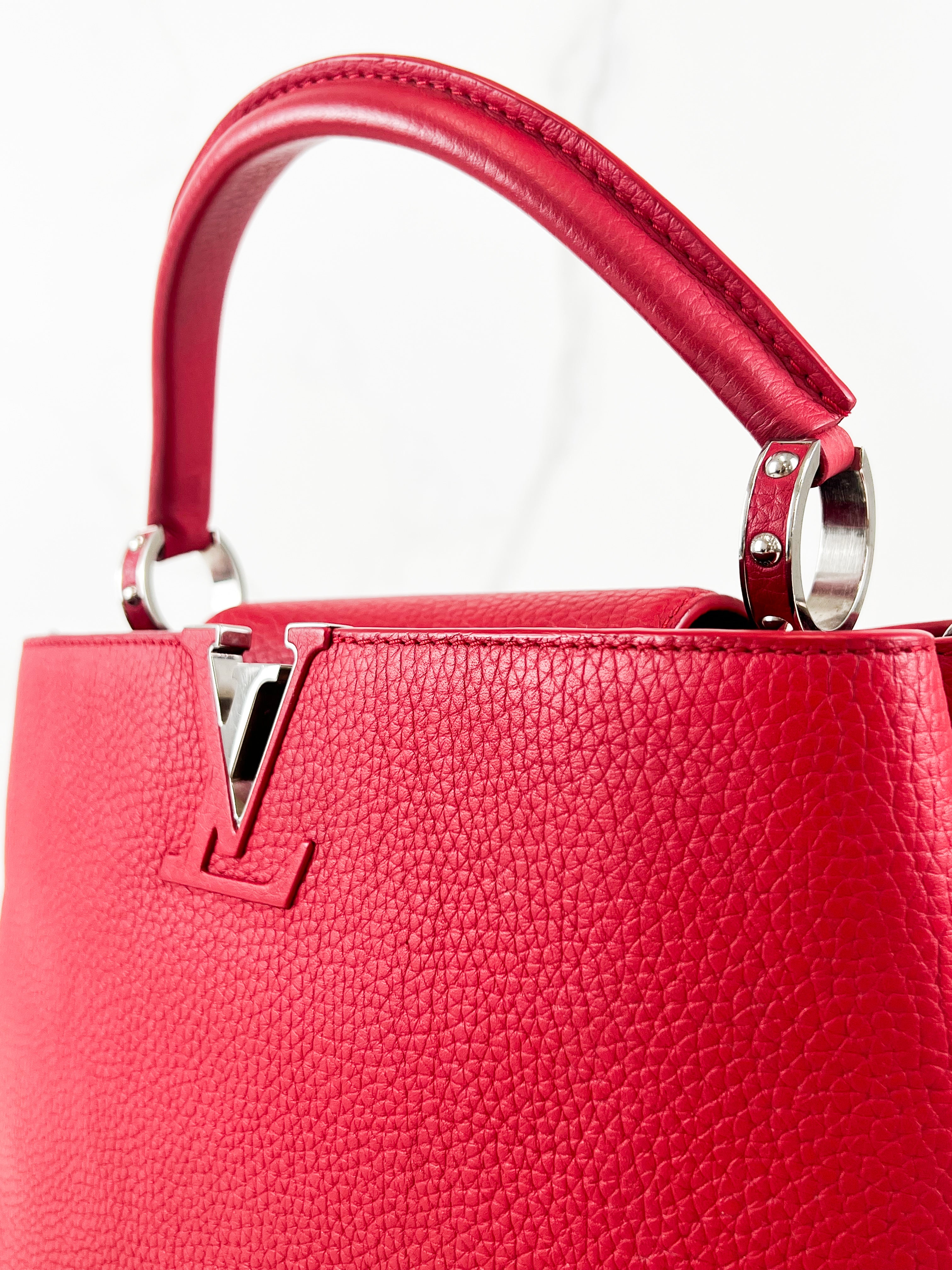 Louis Vuitton Red Capucines PM