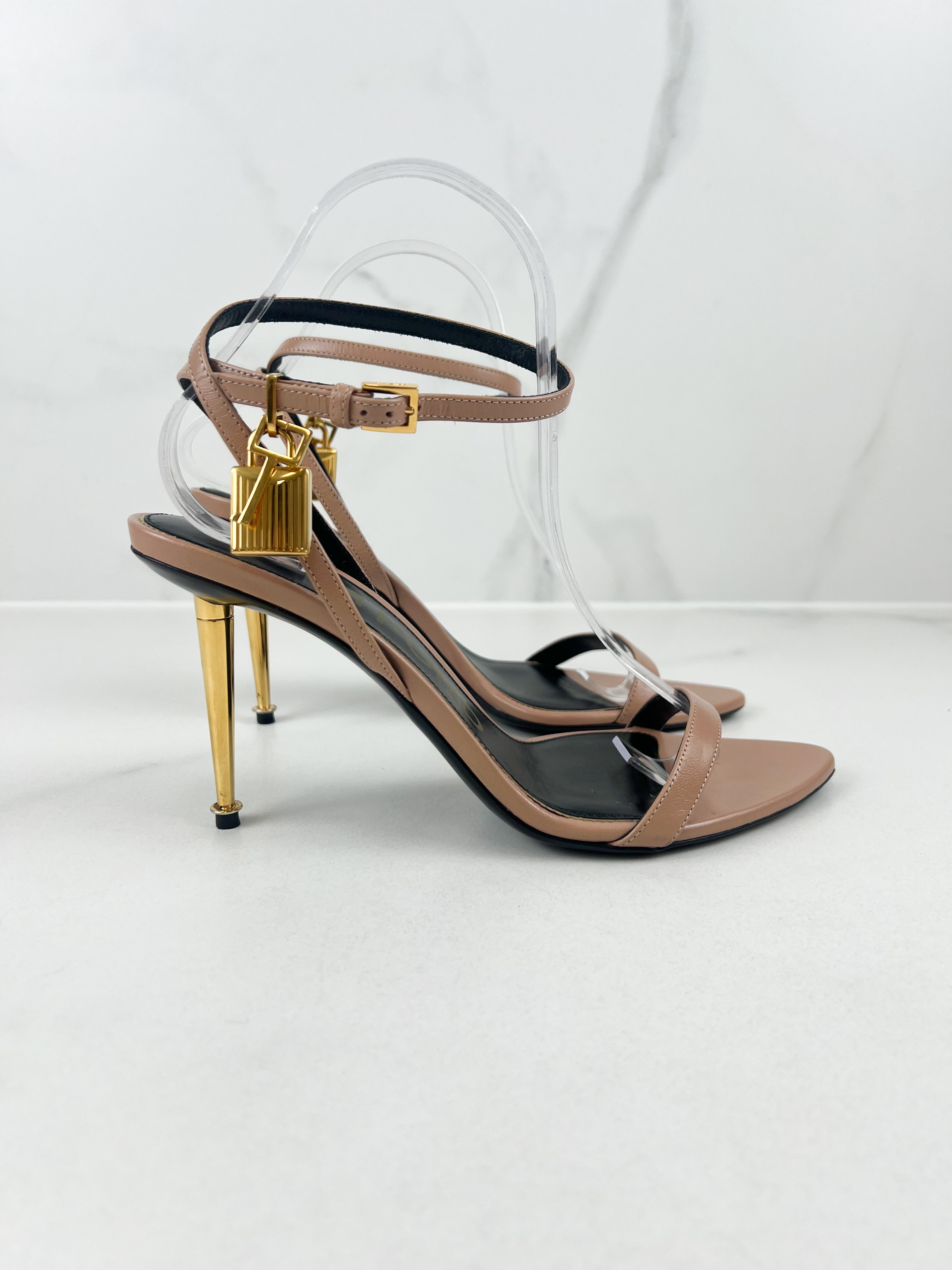 Tom Ford Nude Padlock Sandal Size 39