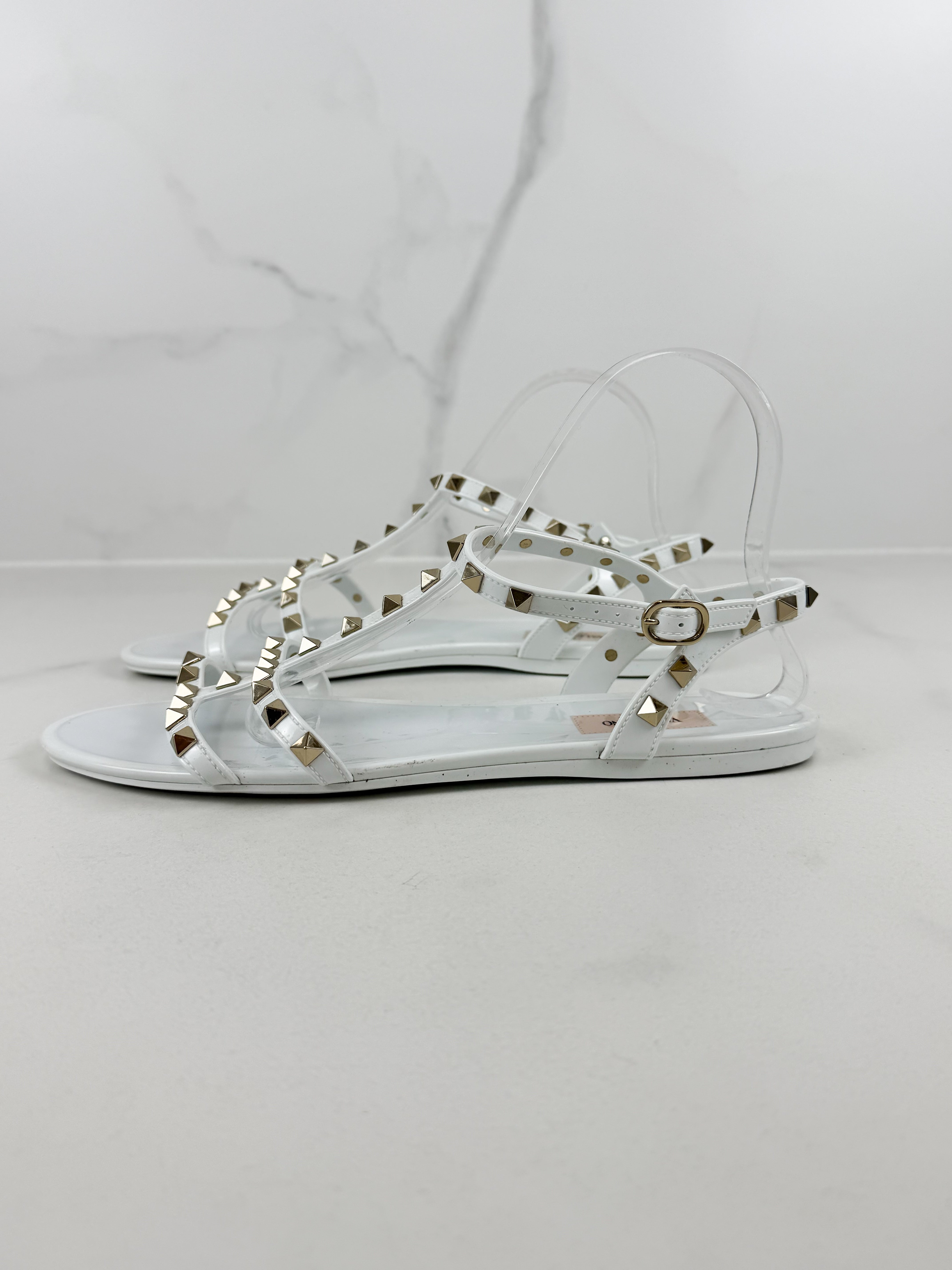 Valentino Jelly Rockstud Sandals Black Size 41