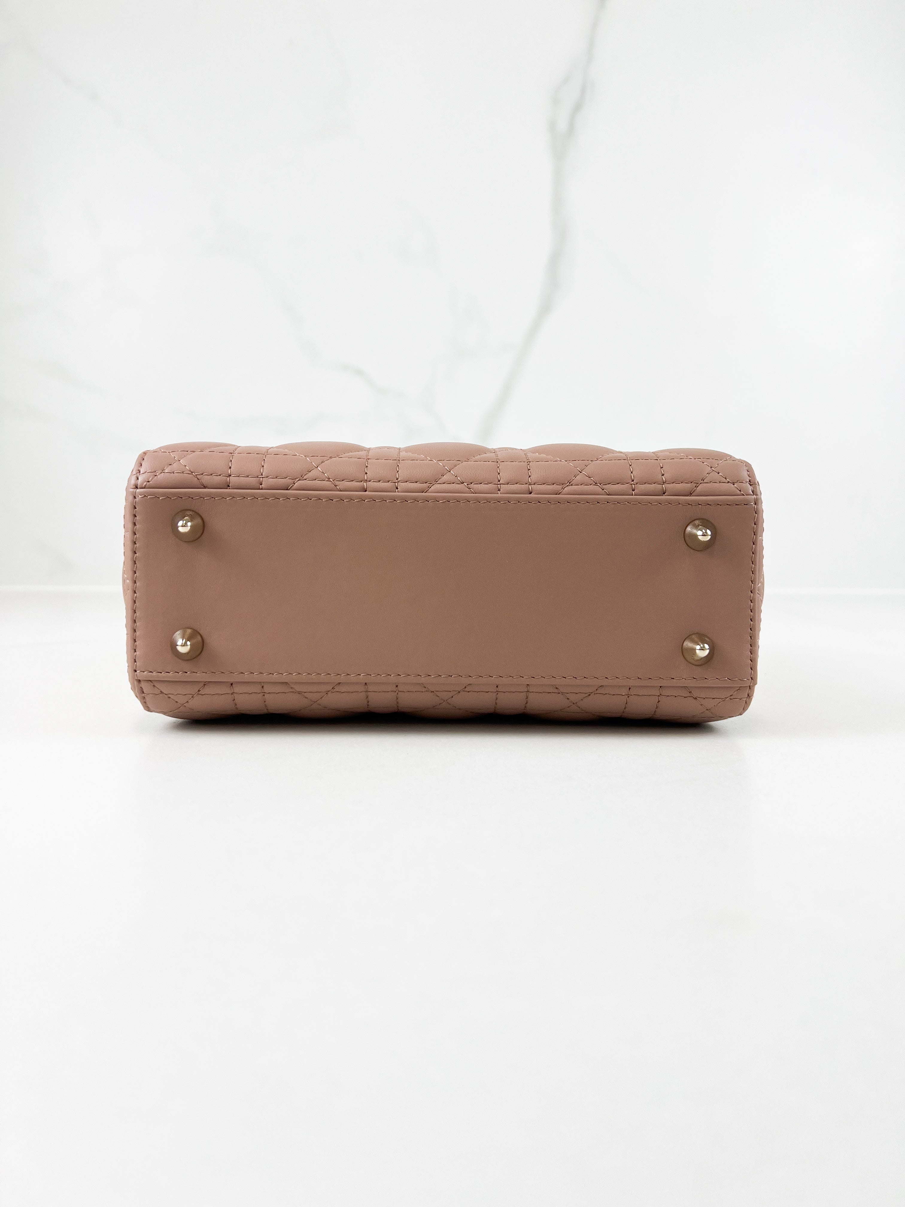 Christian Dior Small Lady Dior In Blush Cannage