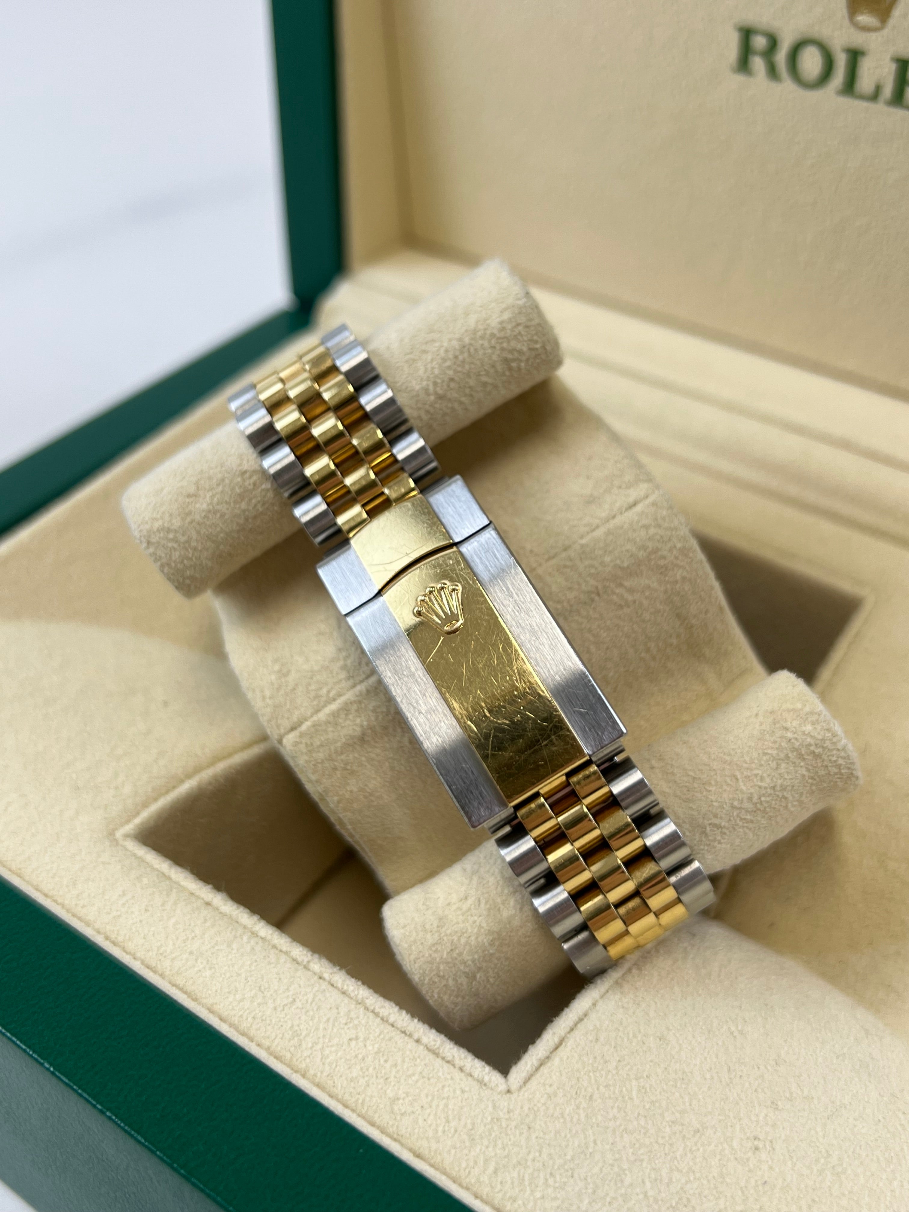 Rolex Datejust 41mm Fluted Bezel Jubilee Bracelet Black Face Stick Dial