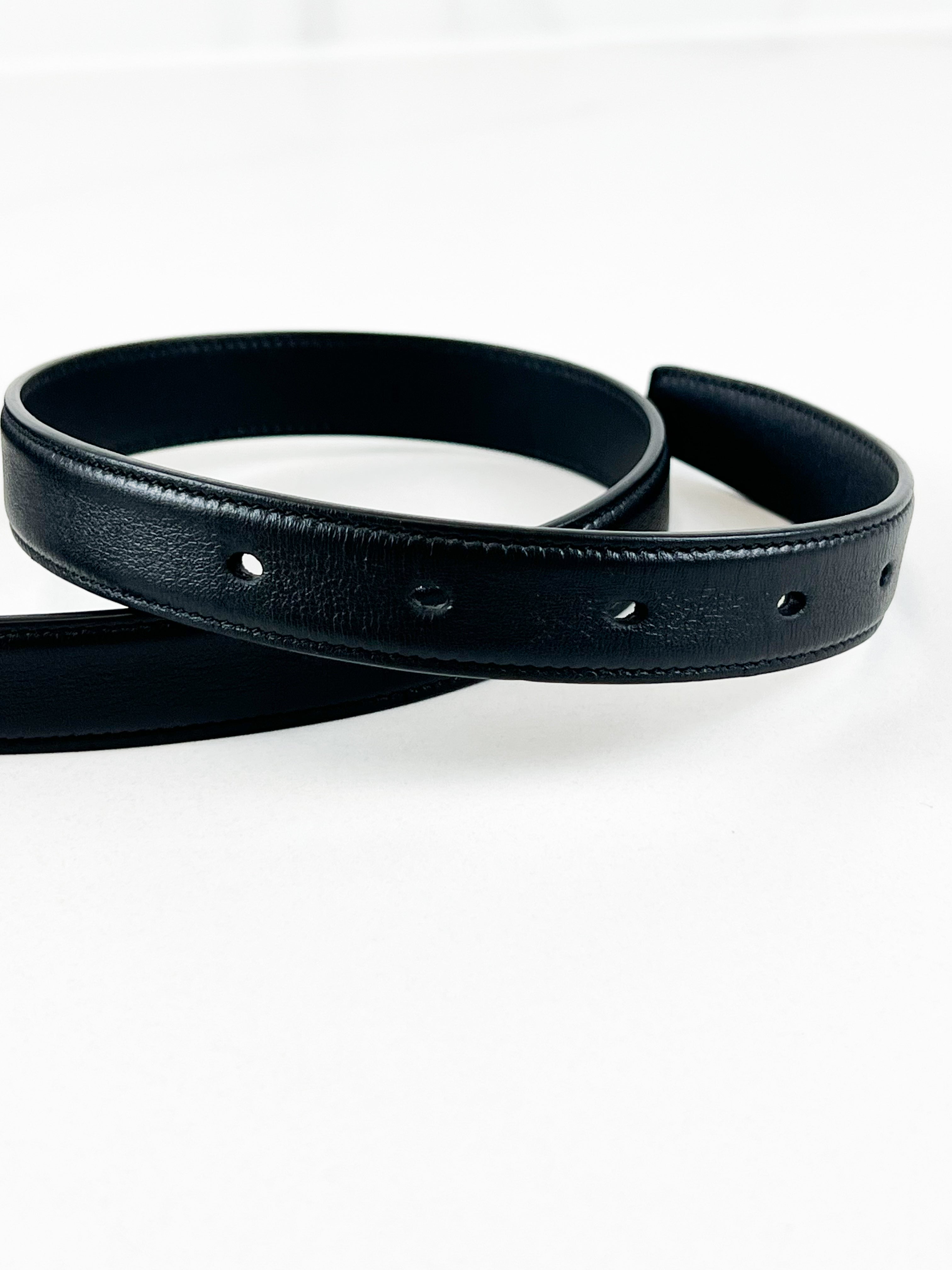Saint Laurent Cassandre Black Belt Size 90
