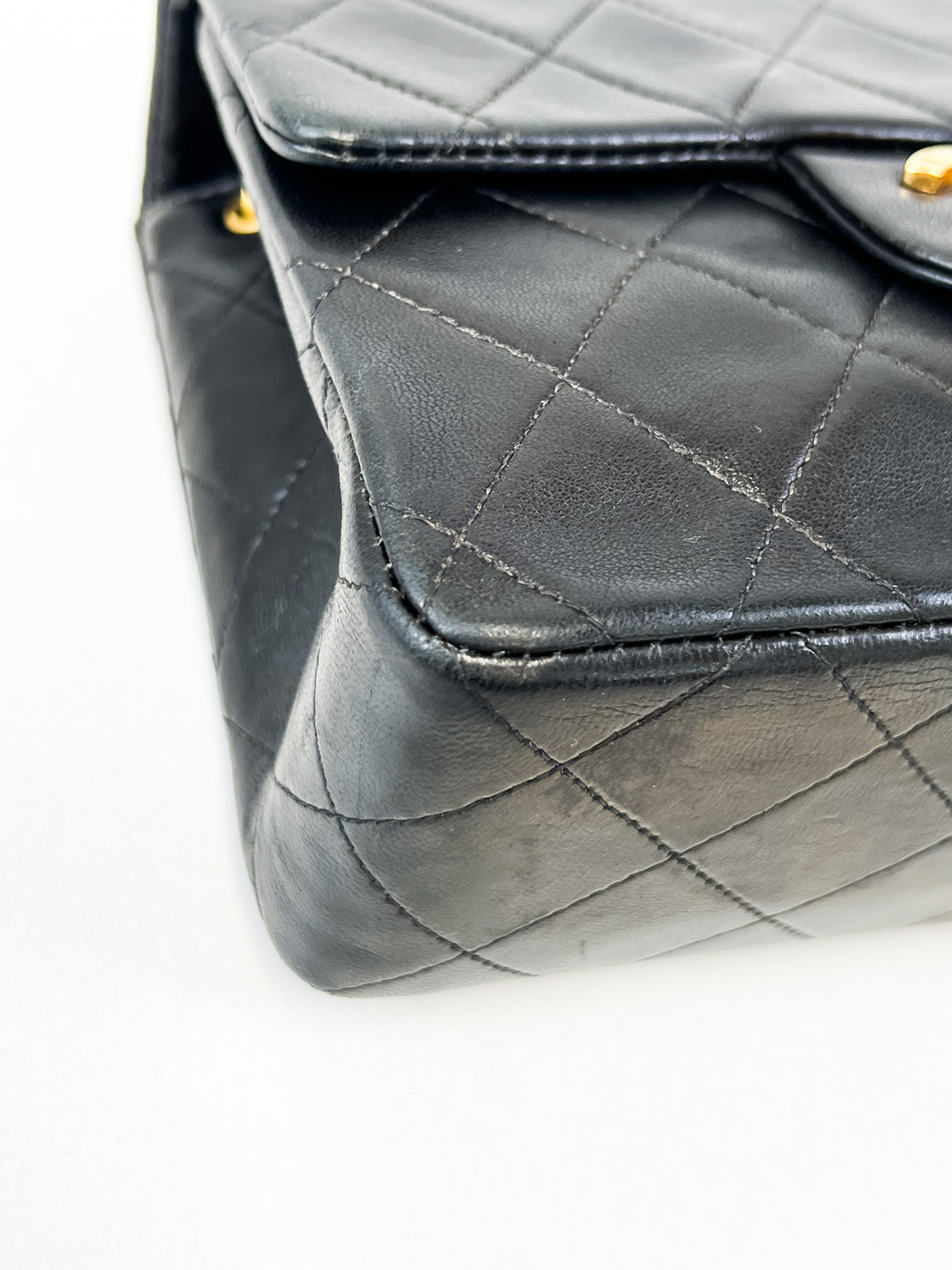 Chanel CC Mini Vintage Lambskin Black Classic Double Flap Shoulder Bag