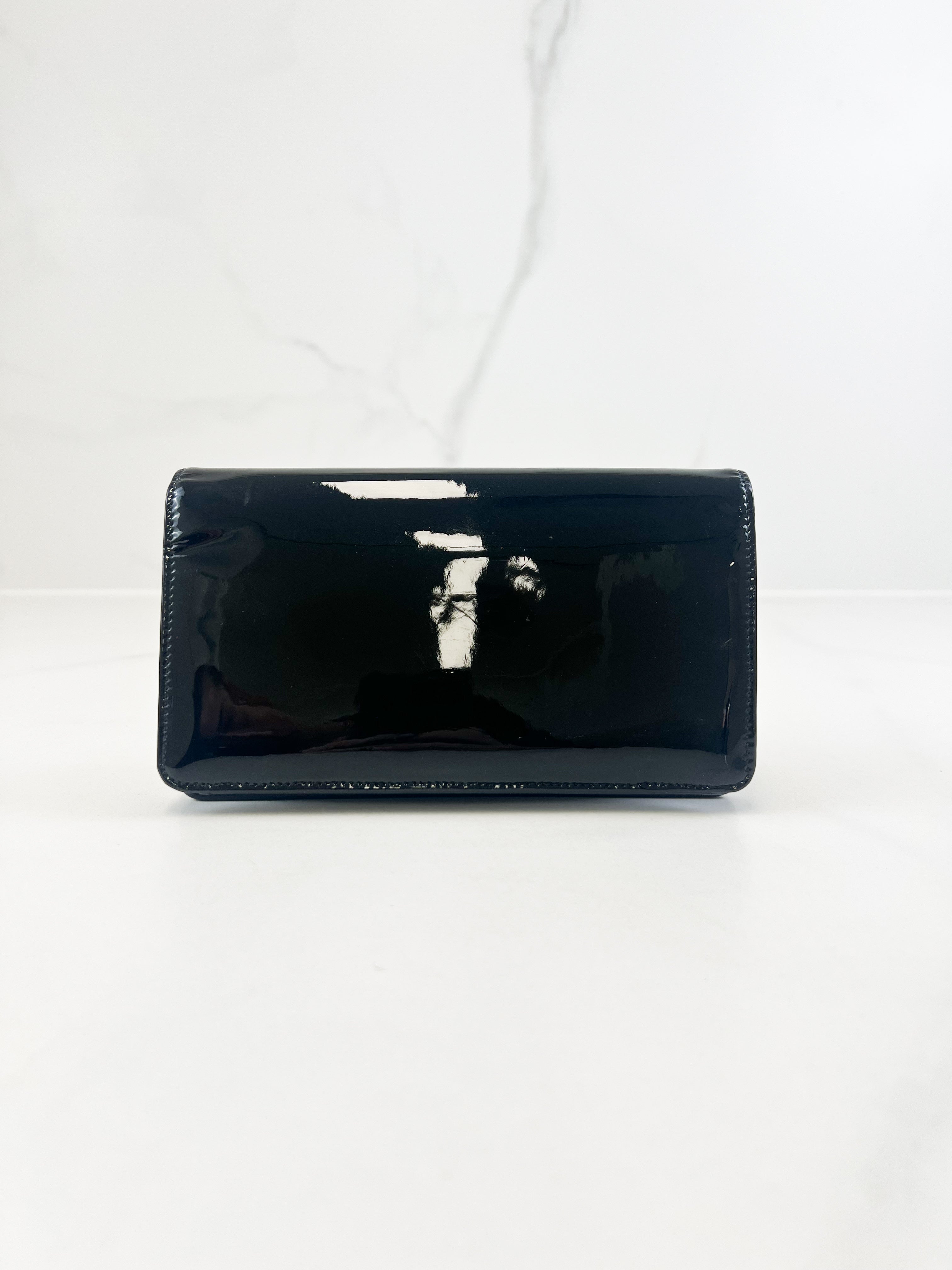 Chanel Patent Logo Wallet