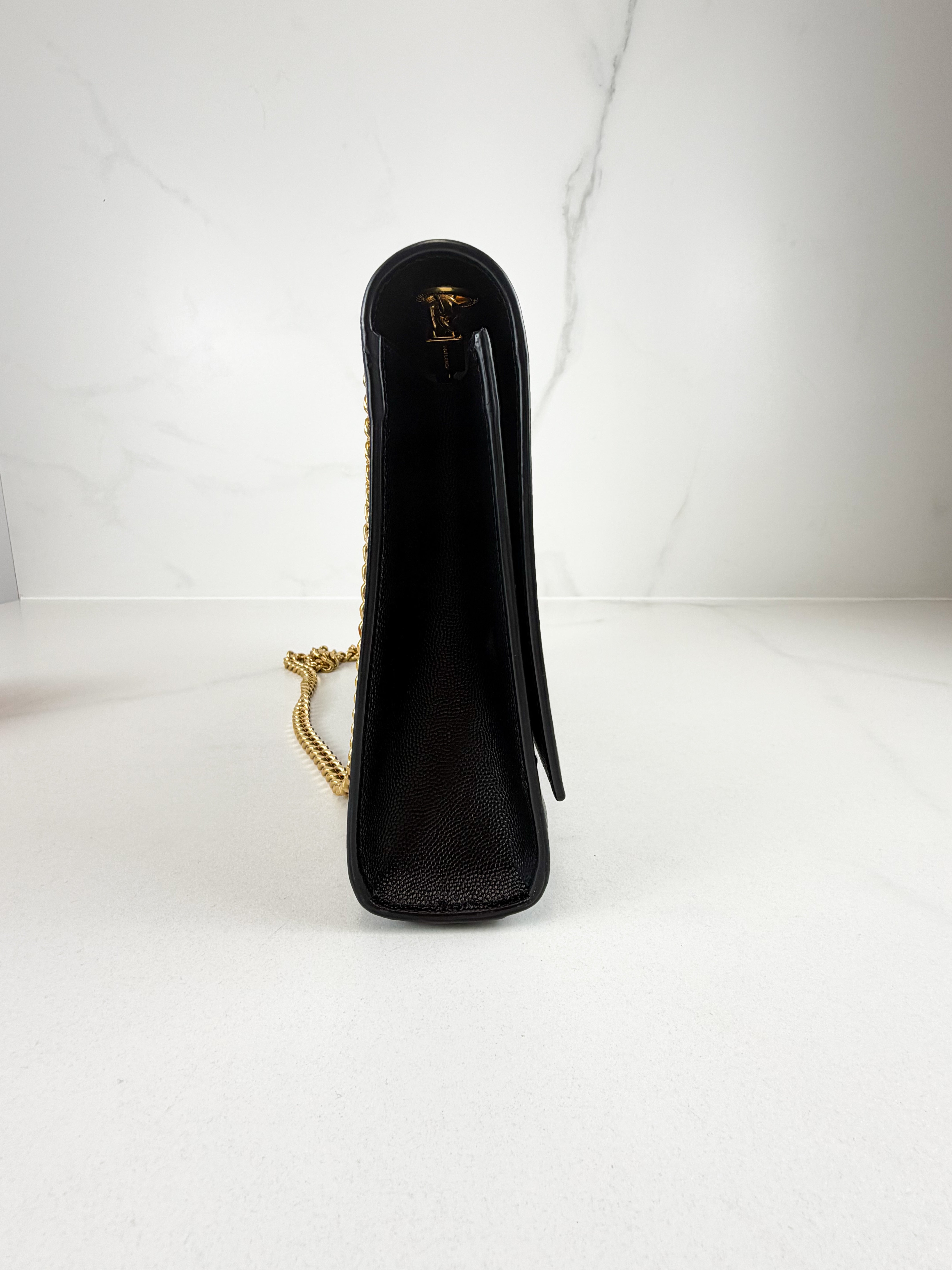 Saint Laurent Black Kate Large Chain Bag with GHW