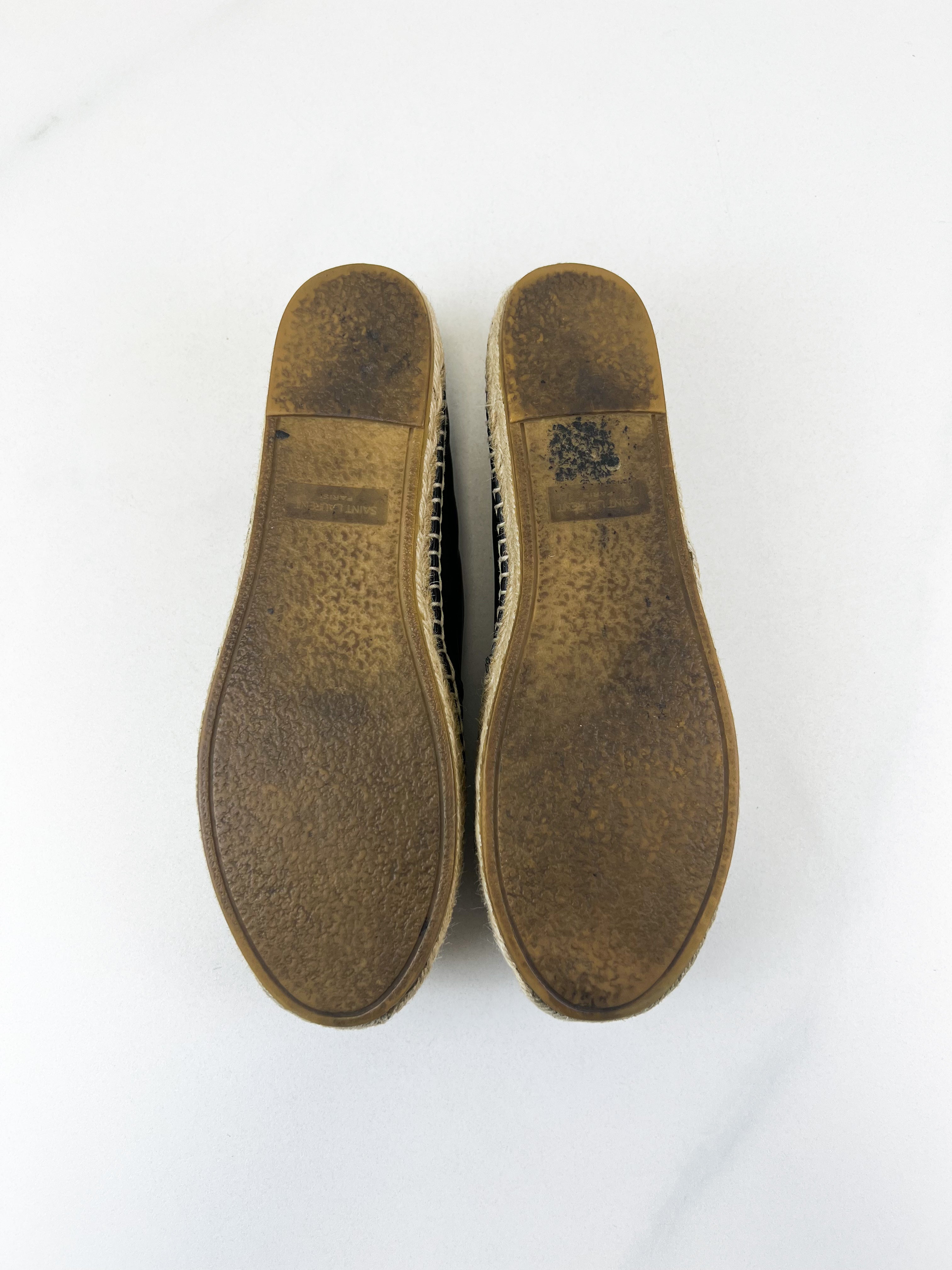 Saint Laurent Black Monogram Espadrilles Size 36