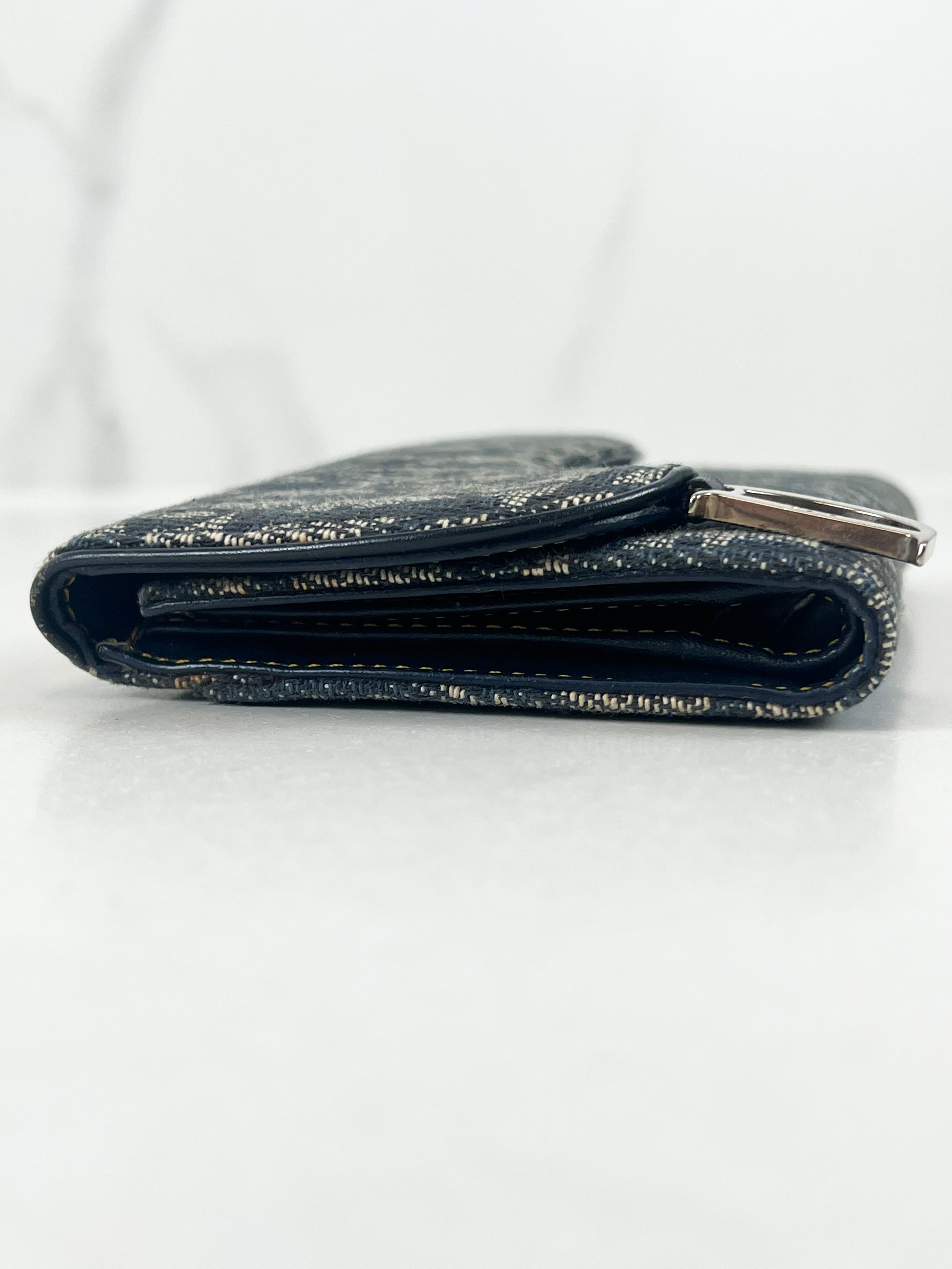 Christian Dior Saddle Trotter Wallet Purse Canvas