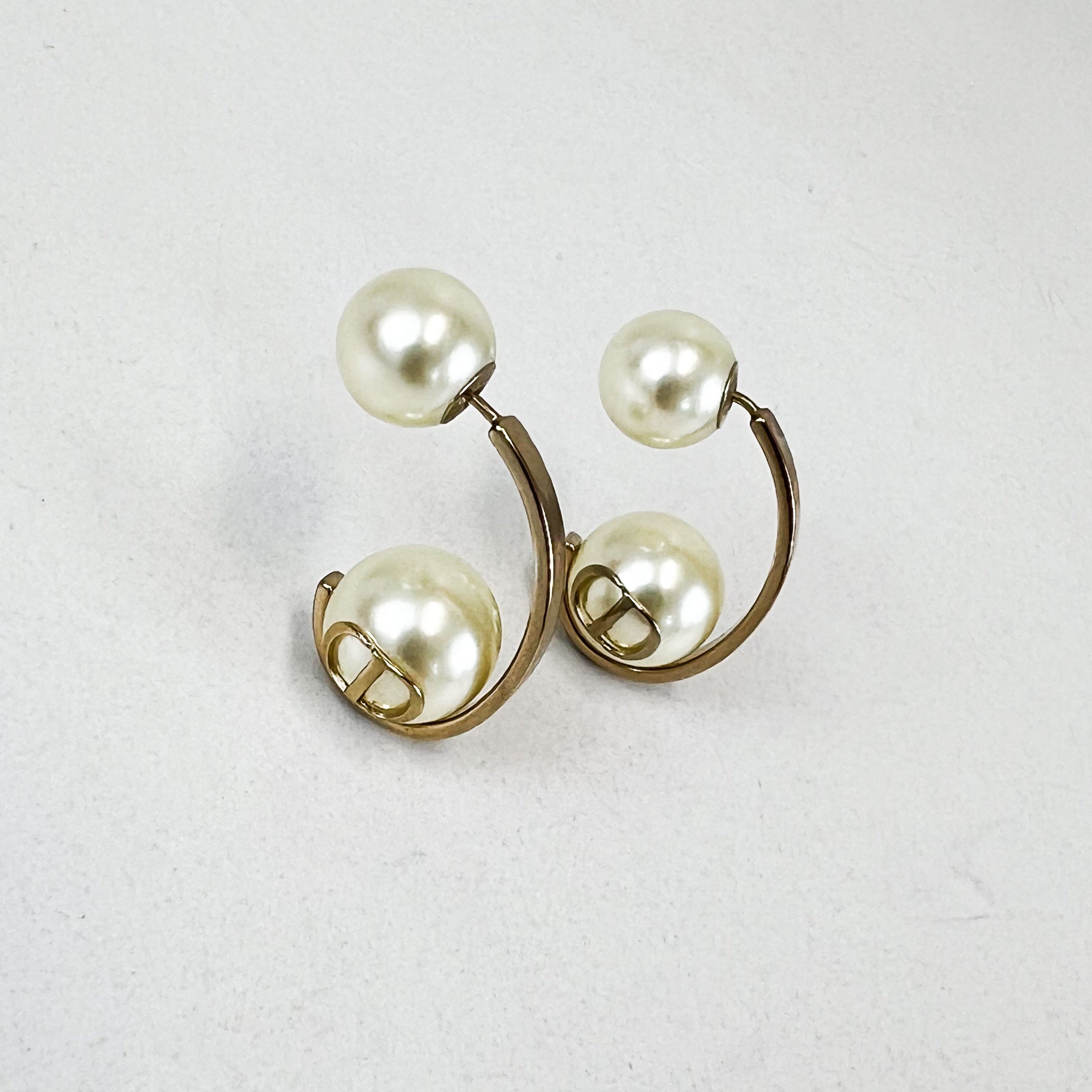 Christian Dior Double Pearl Earrings