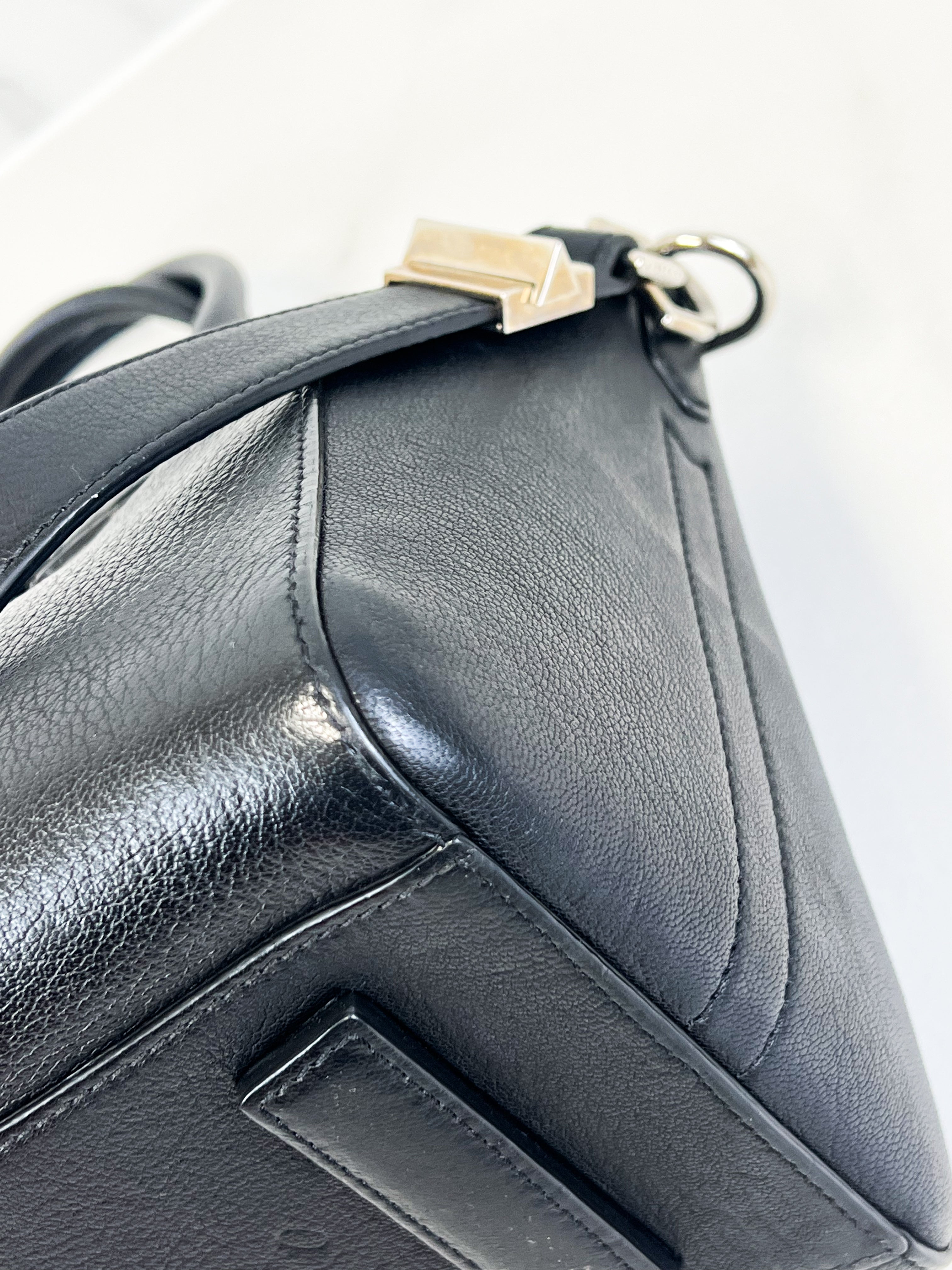 Givenchy Antigona Grained Leather Small Black Shoulder Bag