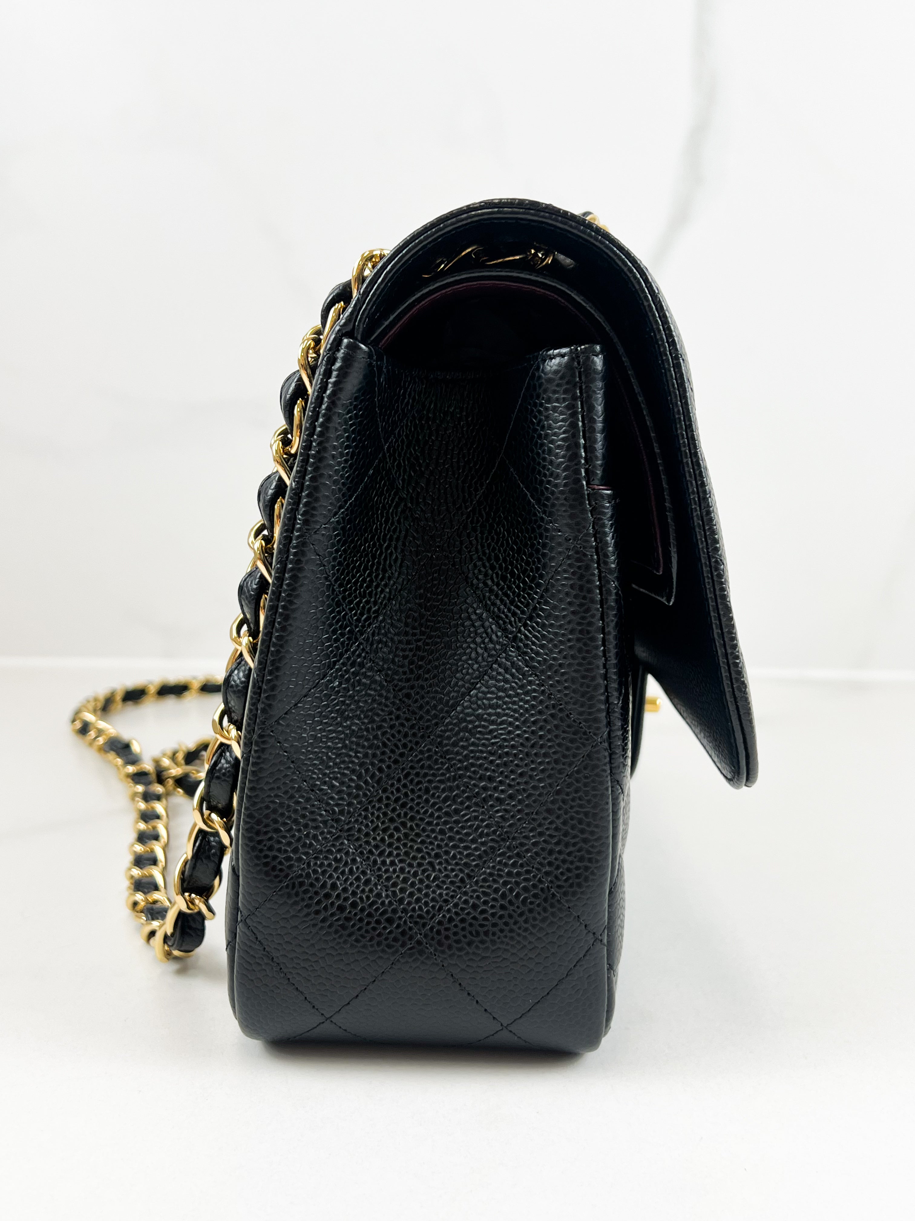 Chanel Jumbo Black Classic Double Flap Caviar Shoulder Bag